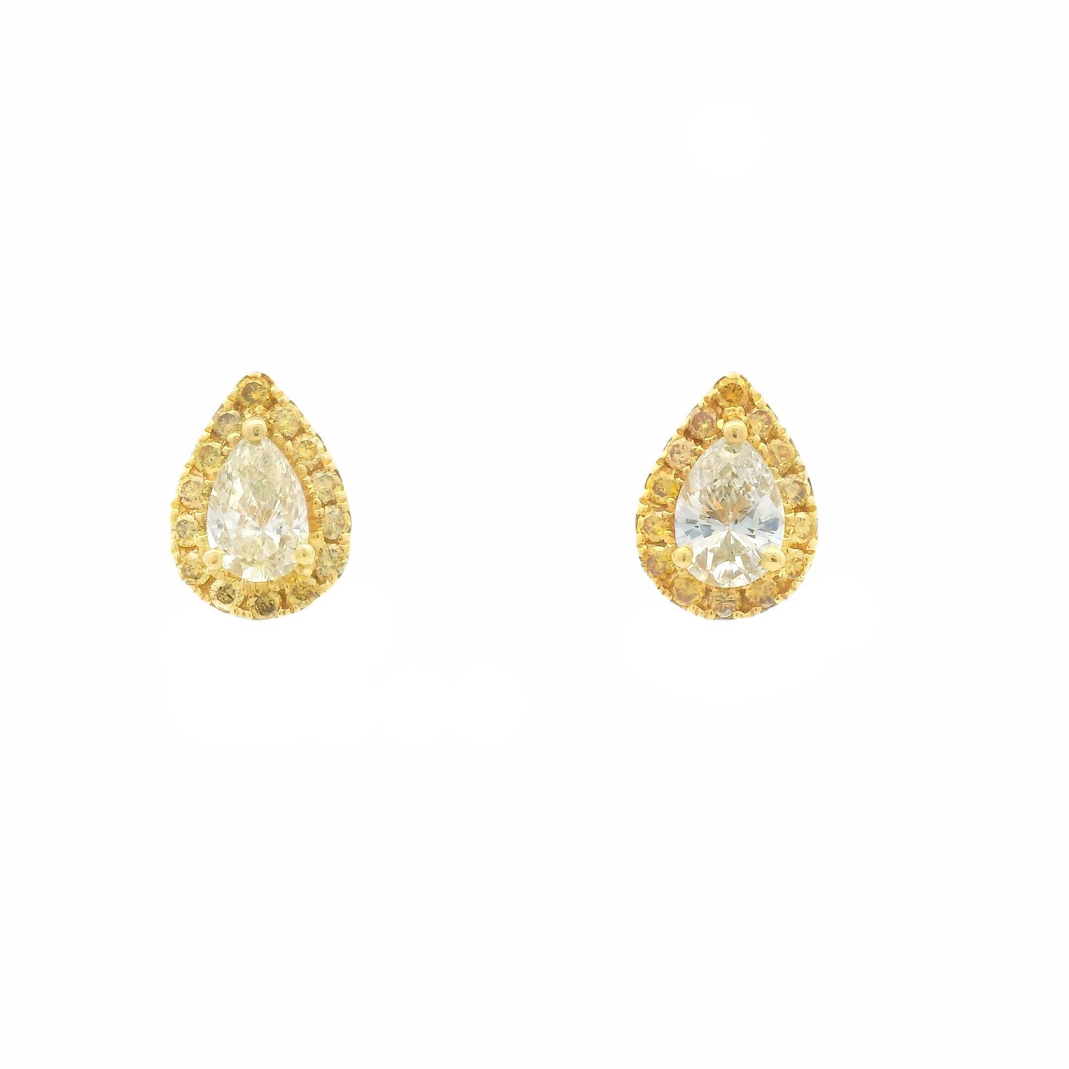 YELLOW DIAMOND DROP STUDS