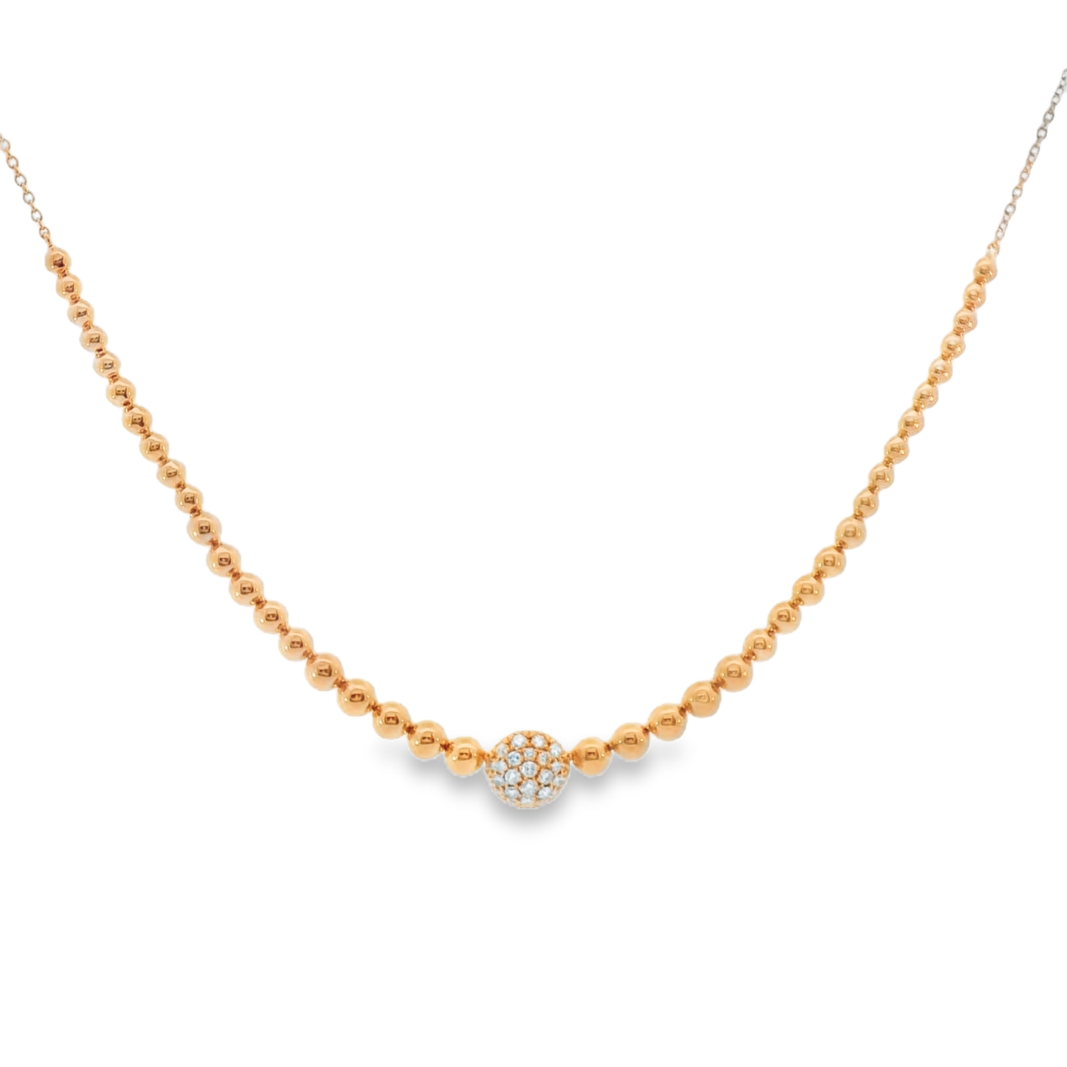 DIAMOND BALL BEADED NECKLACE