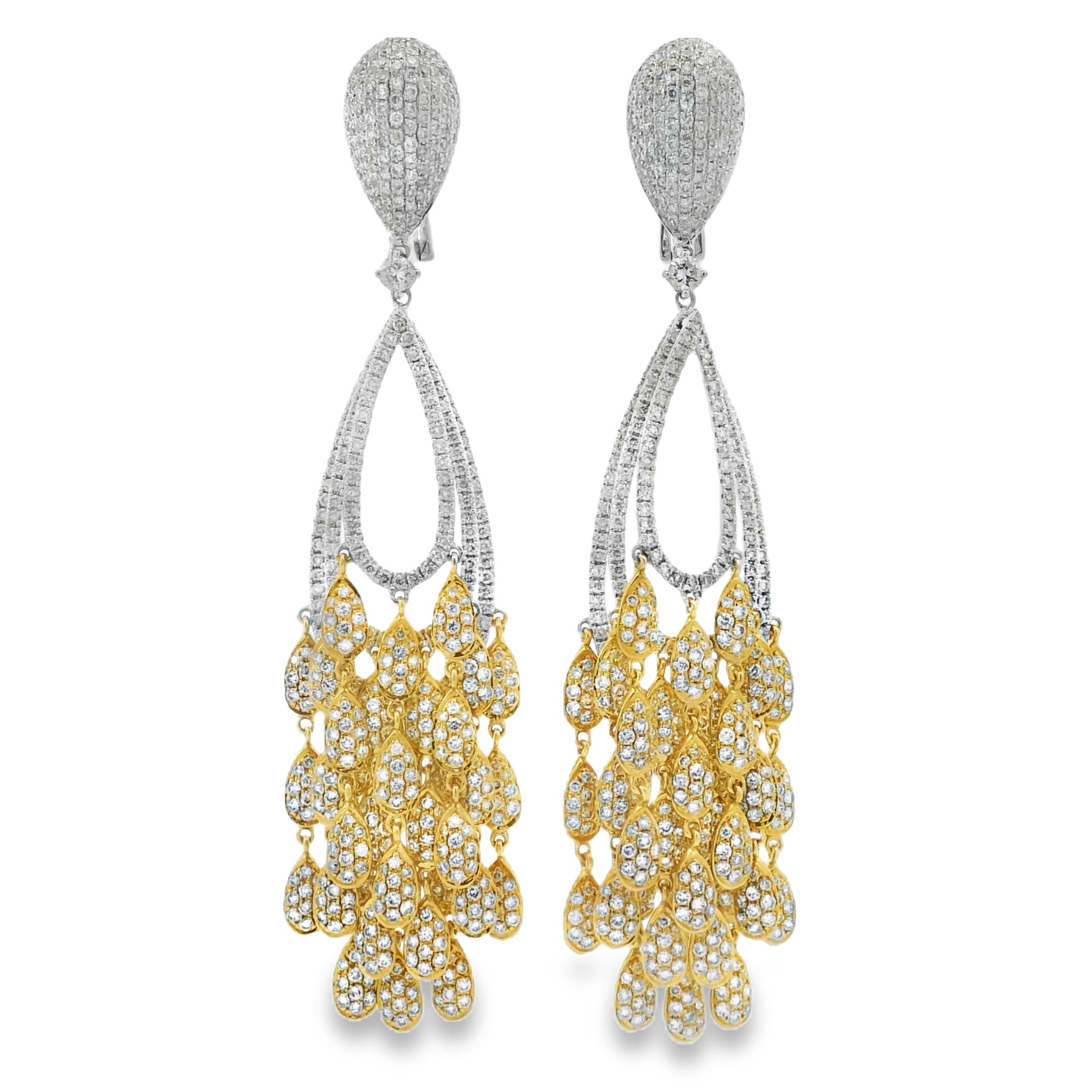 SUNSHINE RADIANCE DIAMOND DANGLE EARRINGS