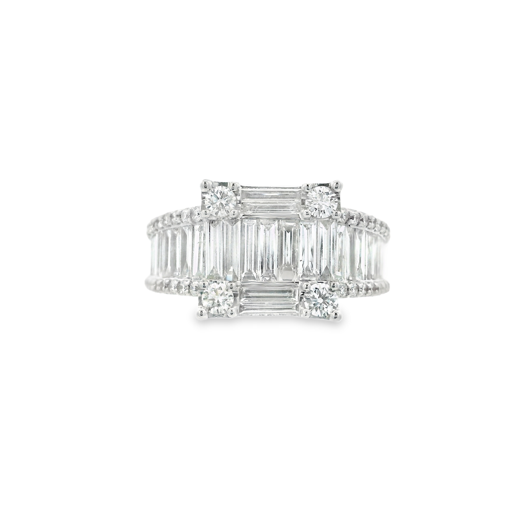 STRUCTURED BAGUETTE DIAMOND RING