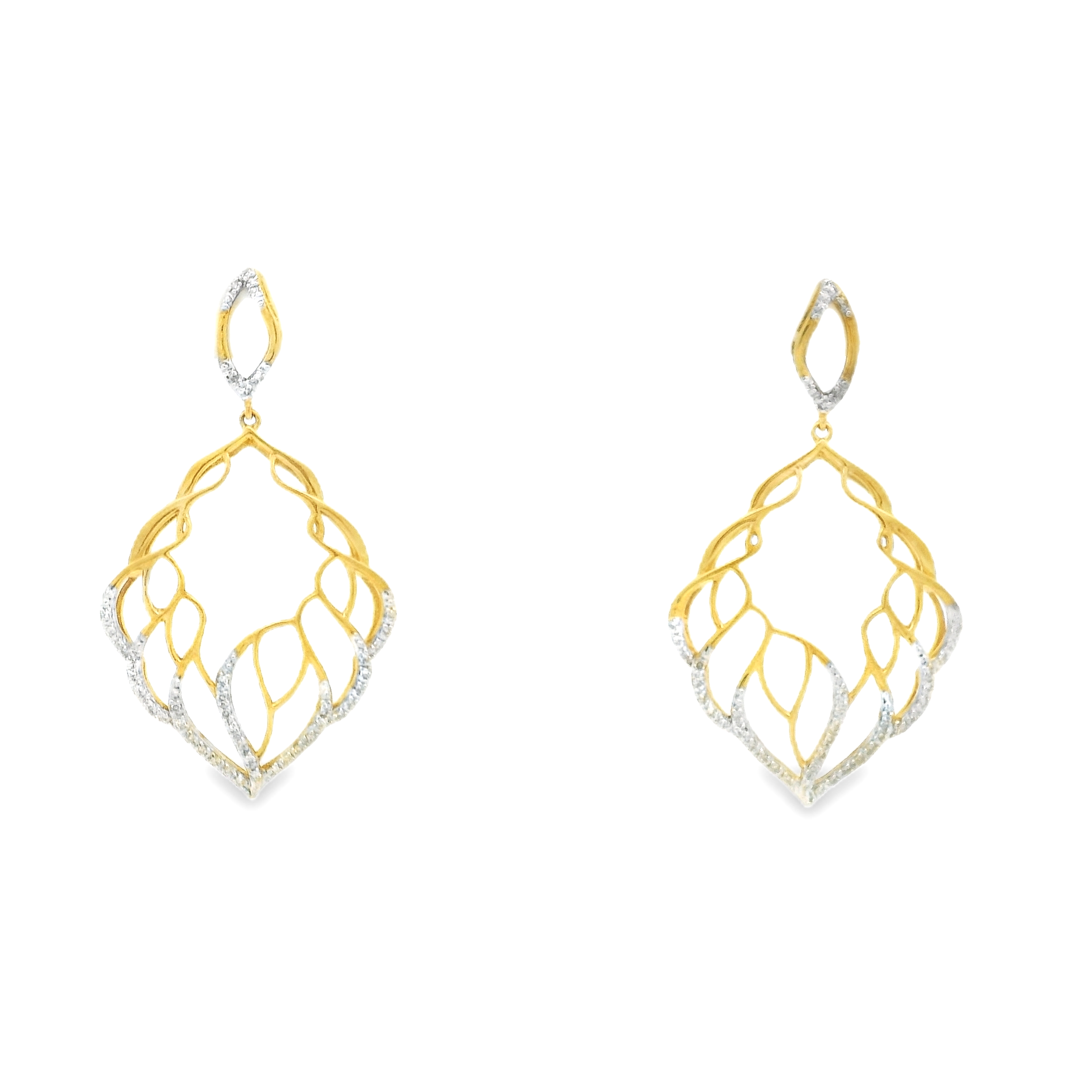 YELLOW GOLD DIAMOND EARRINGS
