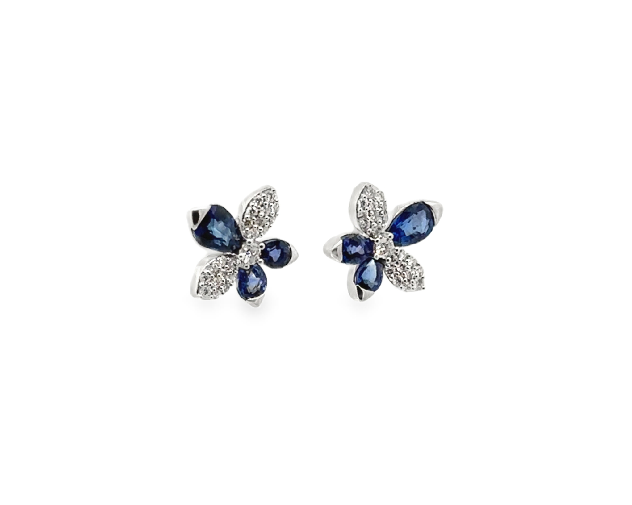 SAPPHIRE FLORAL STUDS