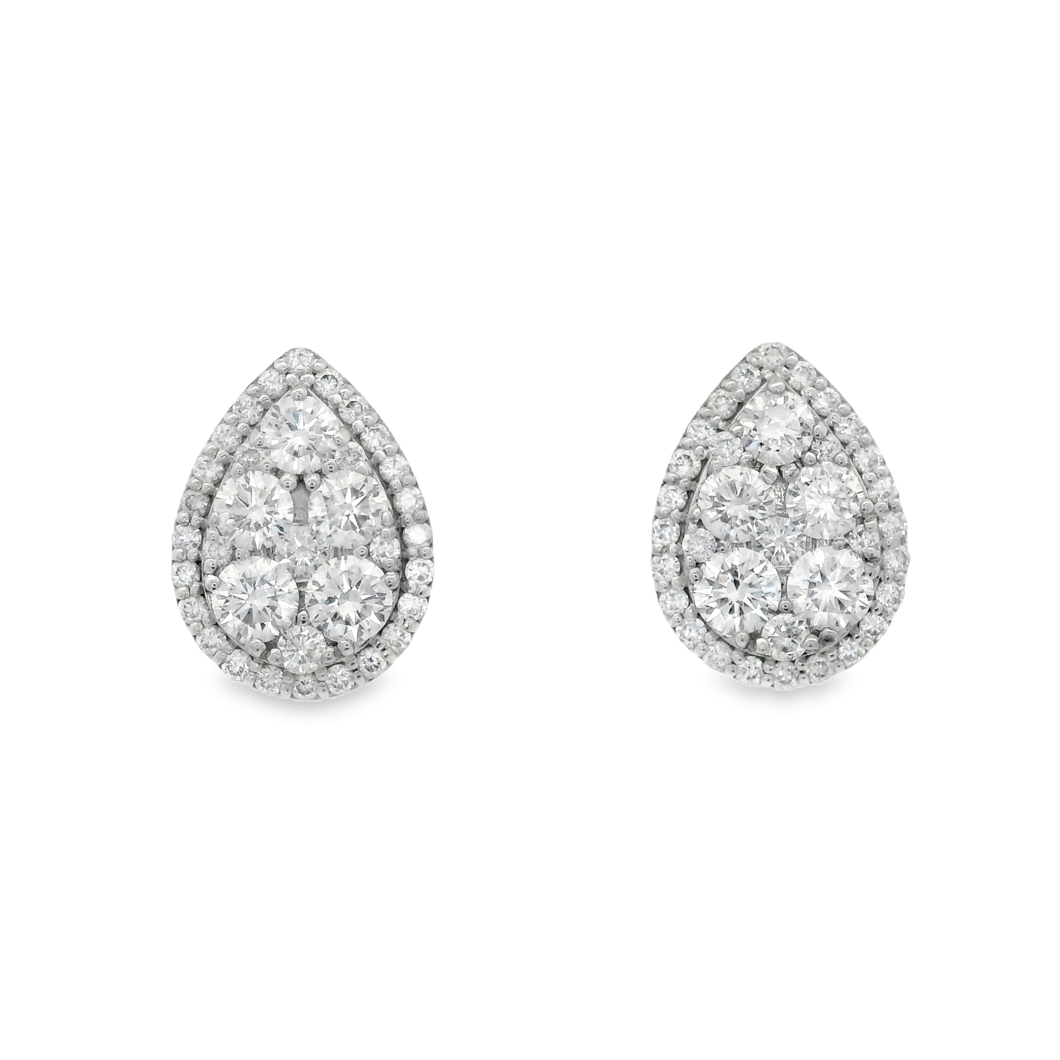 TEAR-DROP DIAMOND STUDS