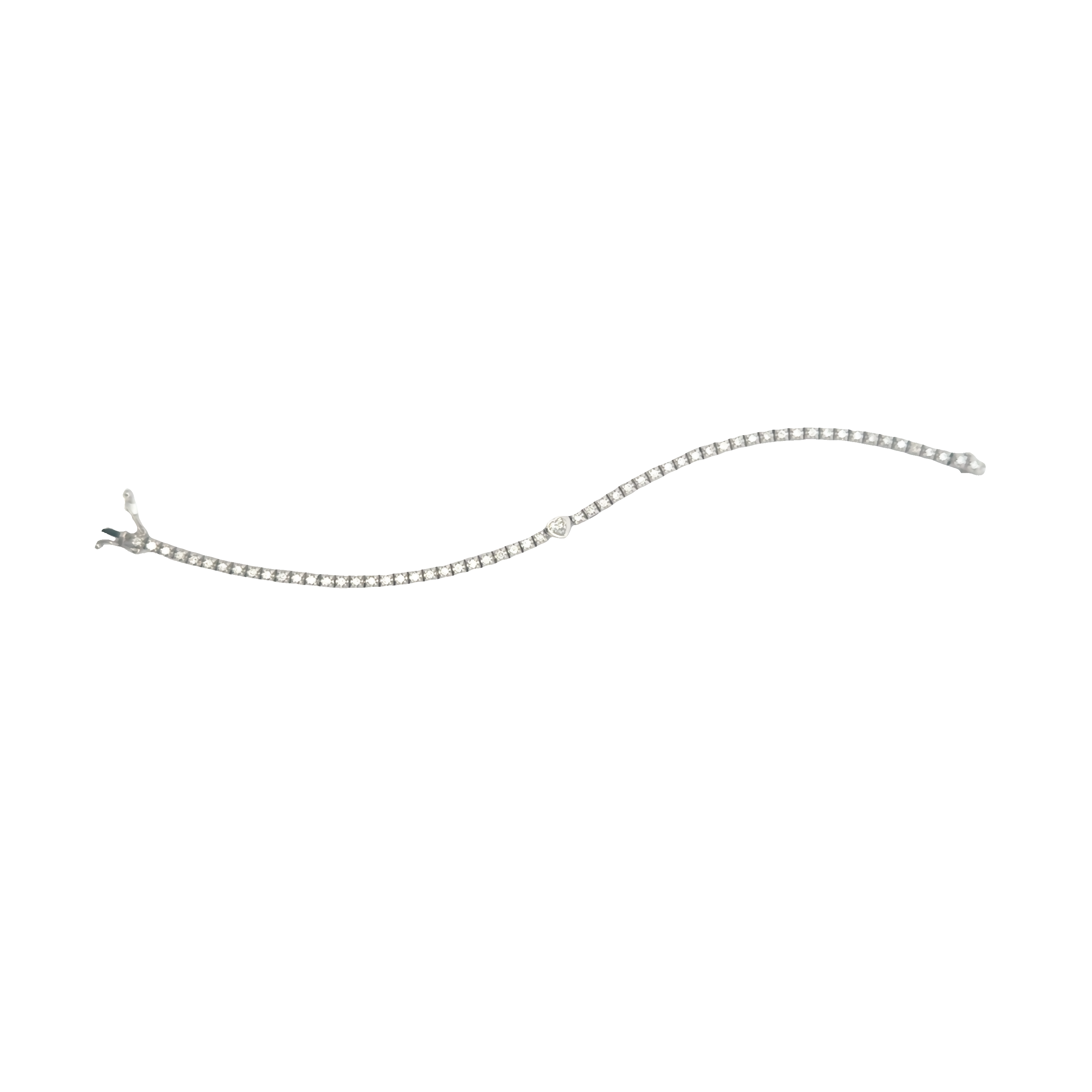 MINI DIAMOND HEART TENNIS BRACELET