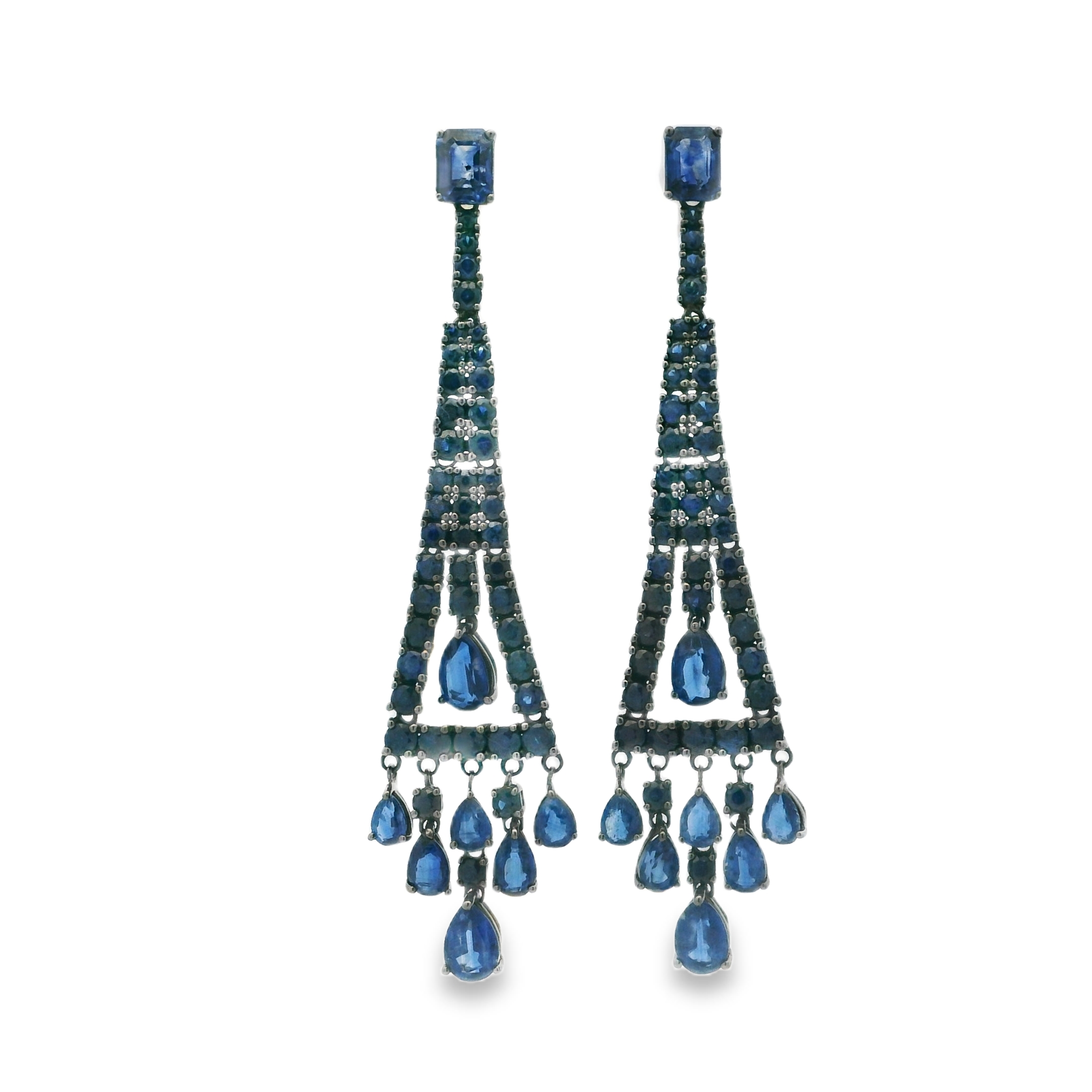 KUNZITE CASCADE CHANDELIER EARRINGS