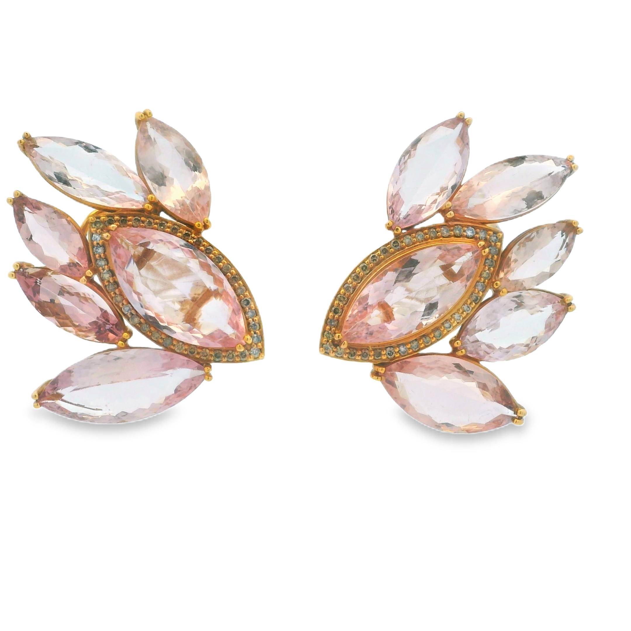 CHAMPAGNE DIAMOND MORGANITE DROPS