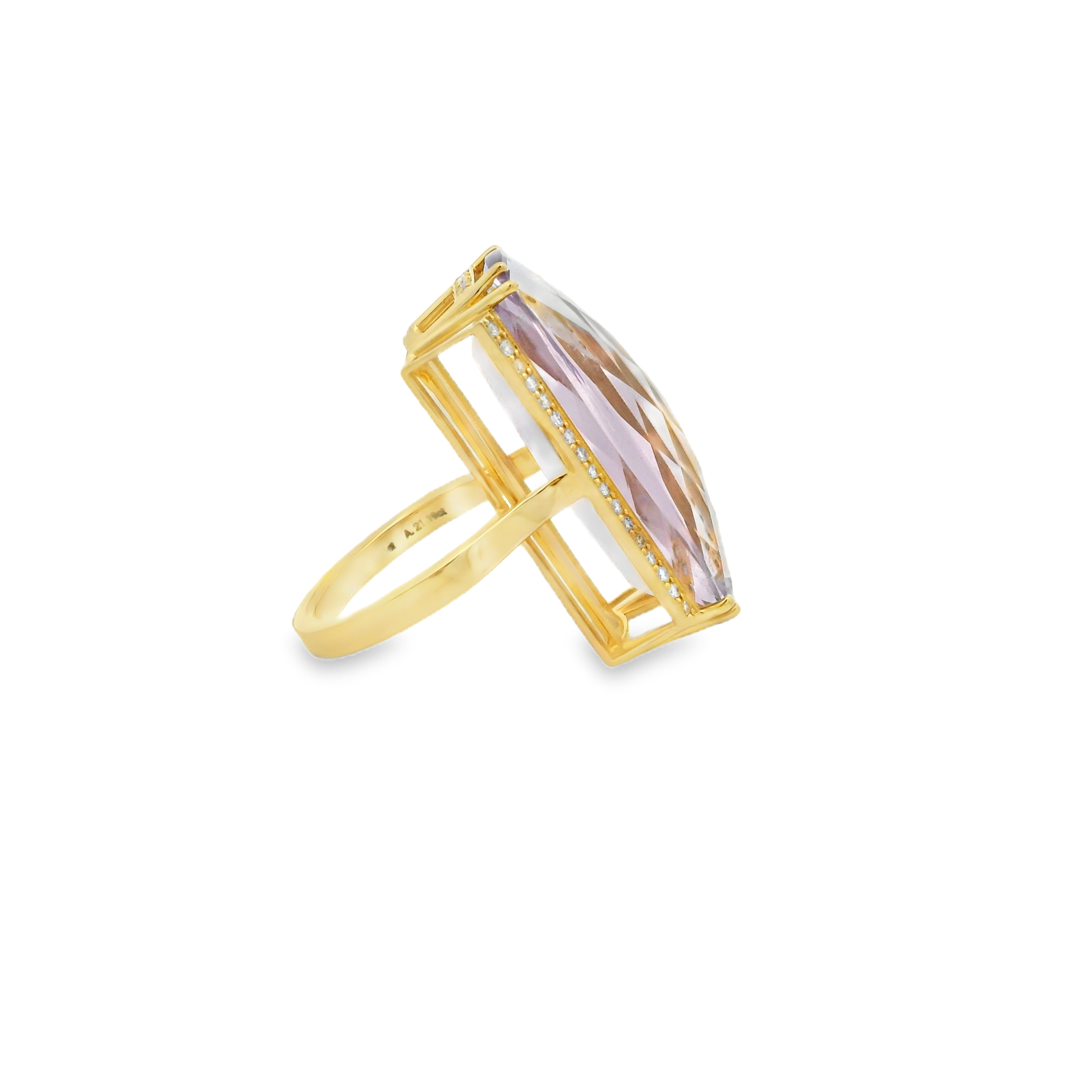 LAVENDER SKYLINE COCKTAIL RING