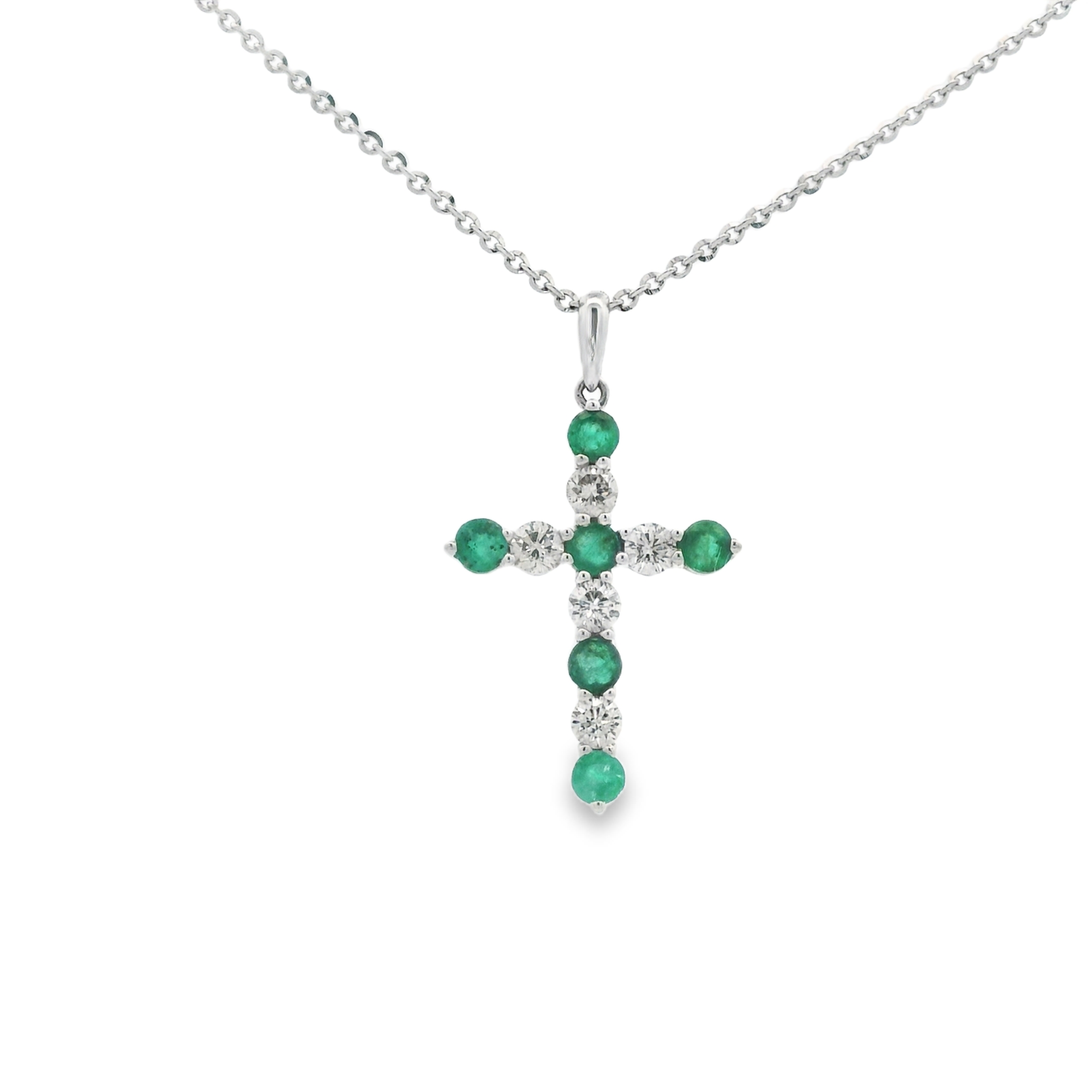 EMERALD CROSS NECKLACE
