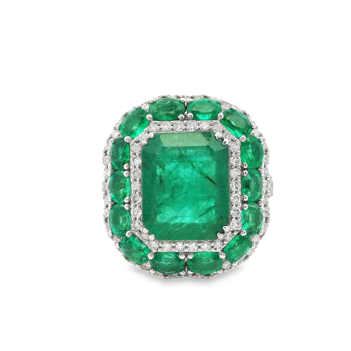 MULTI EMERALD COCKTAIL RING