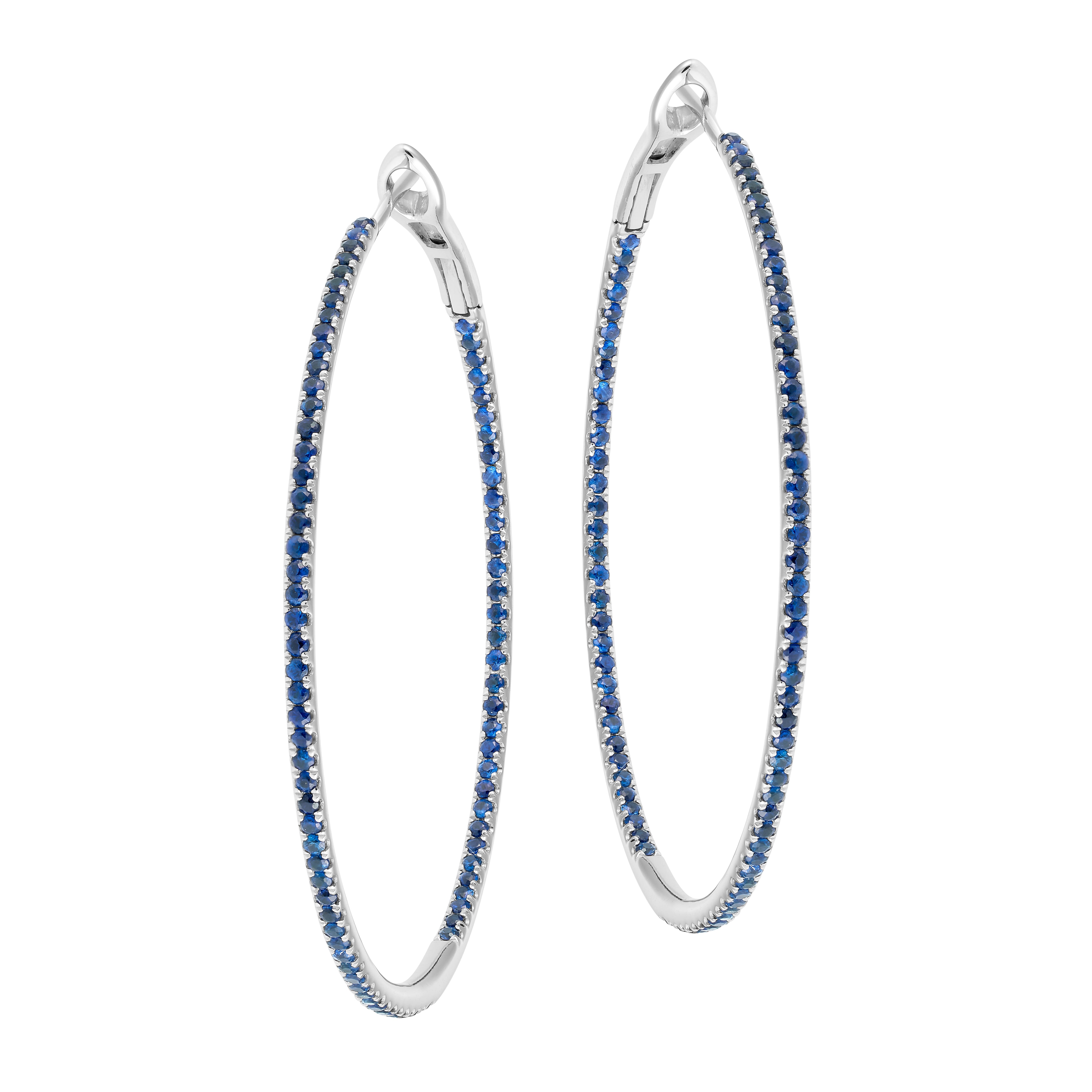 HELIX HOOPS SAPPHIRES