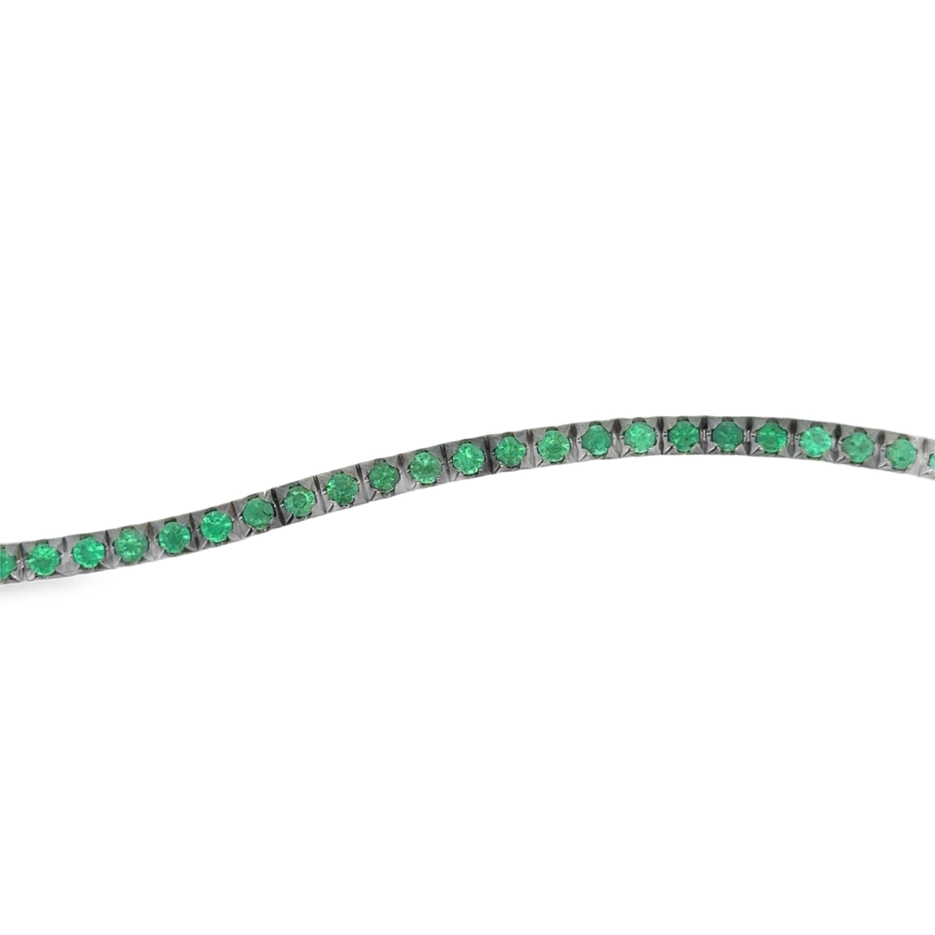 BLACK GOLD AND EMERALD BRACELET