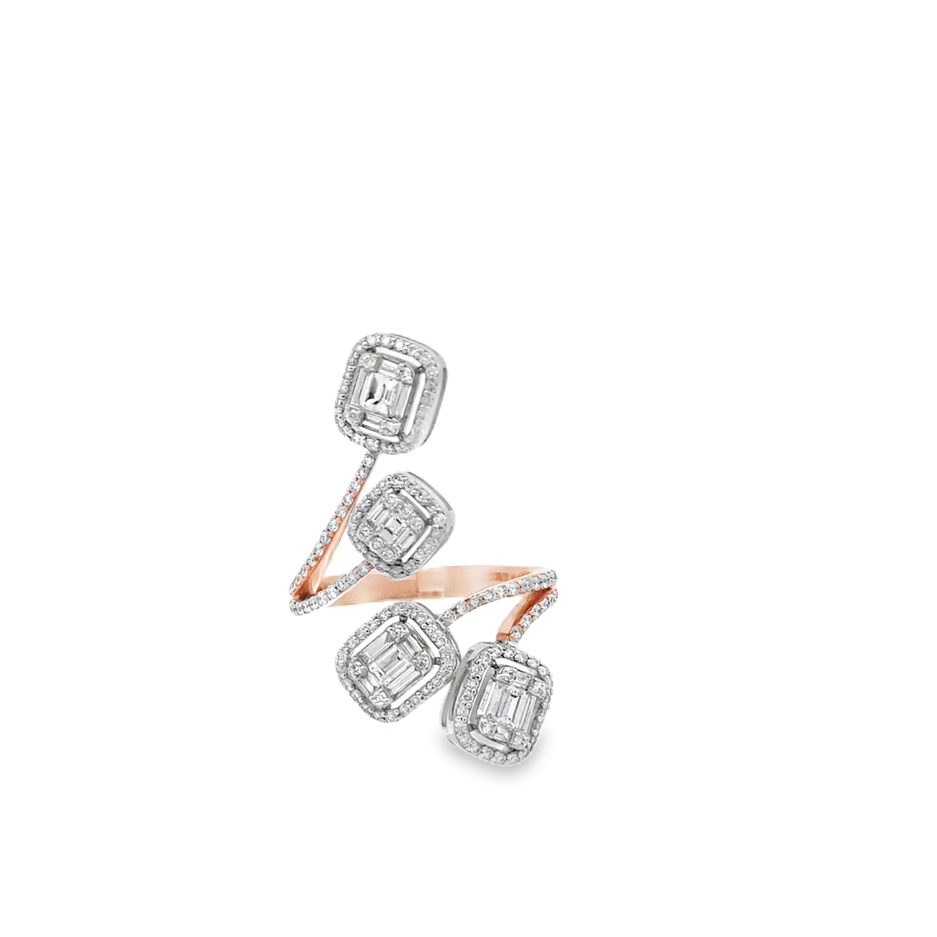FOUR-BAGUETTE RING