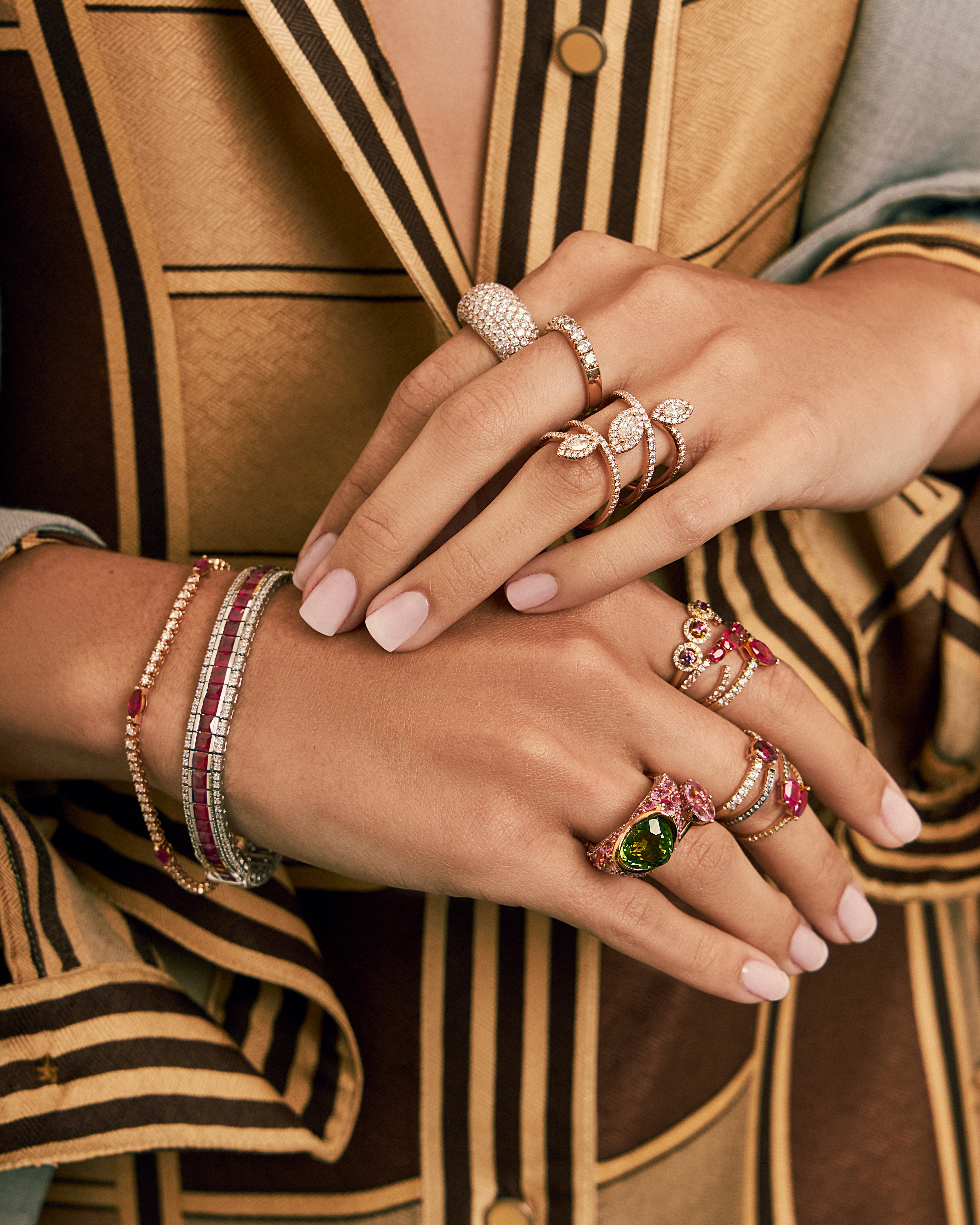 THREE RUBY RING