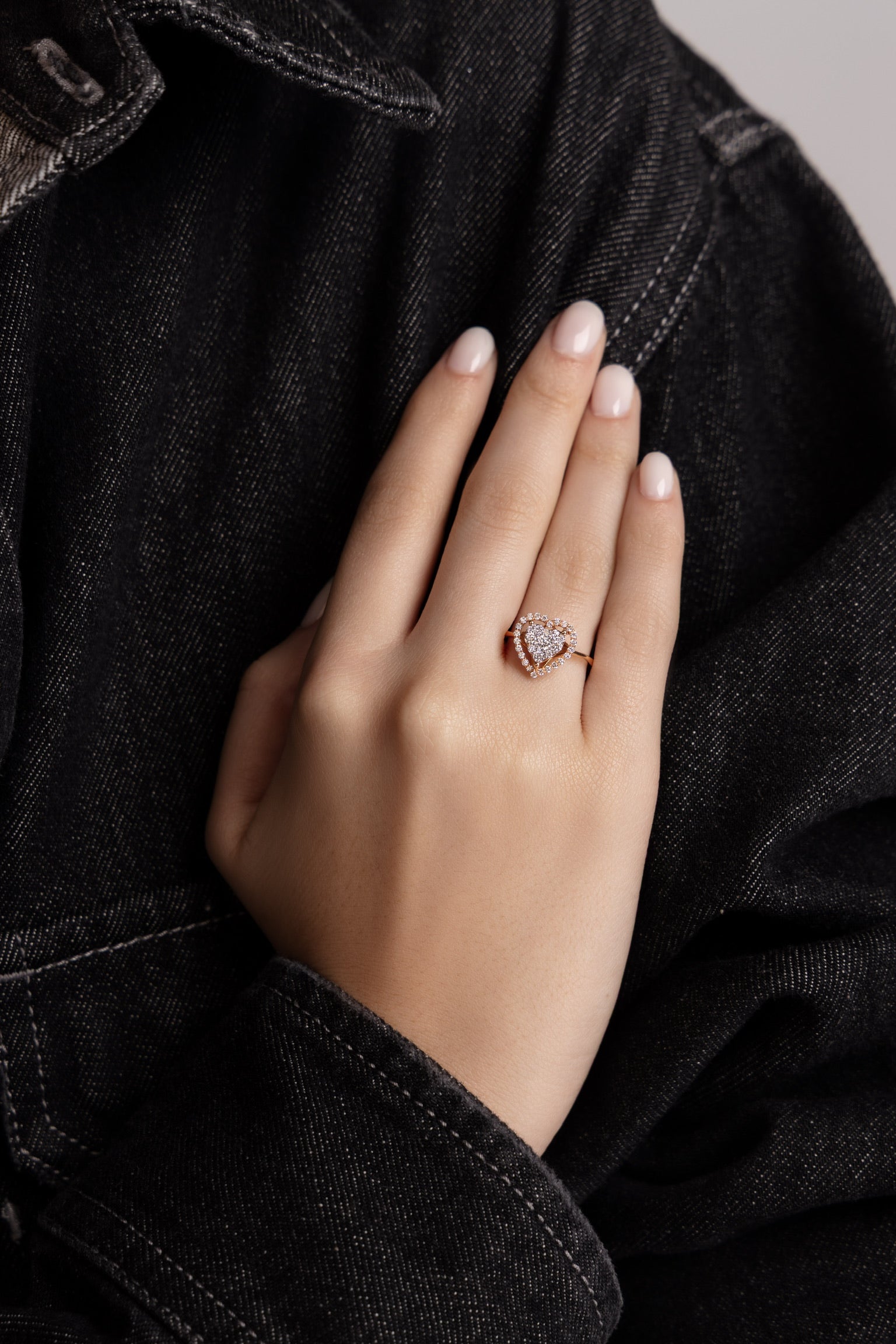 DIAMOND HEART RING