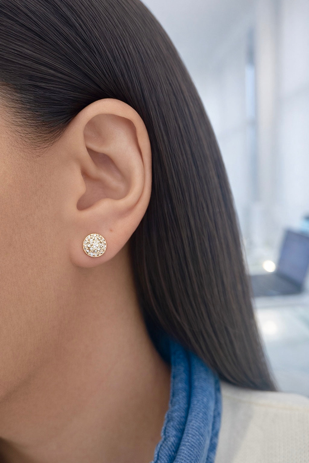 CHAMPAGNE DIAMOND STUDS