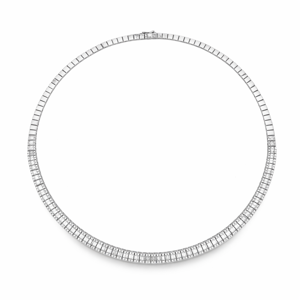 BAGUETTE HALF NECKLACE