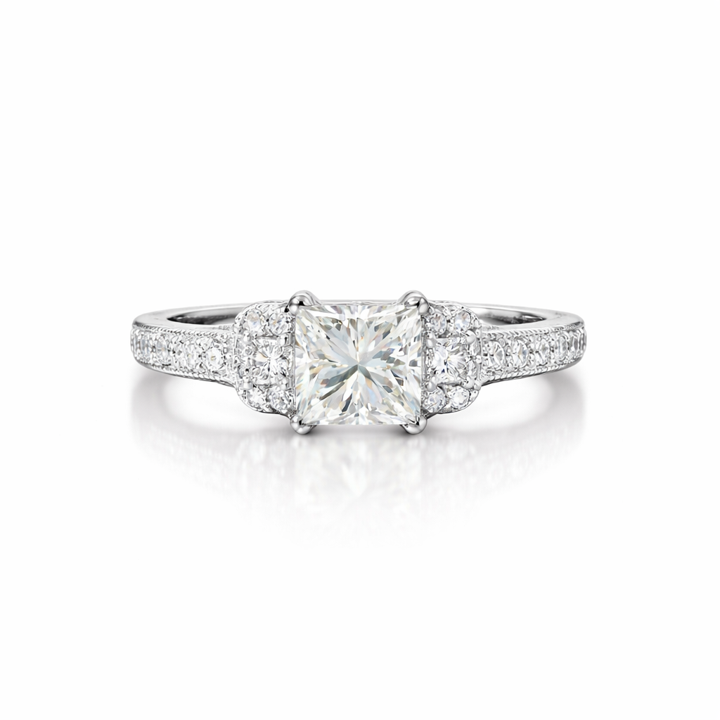 SOLITAIRE RADIANT DIAMOND ENGAGEMENT RING