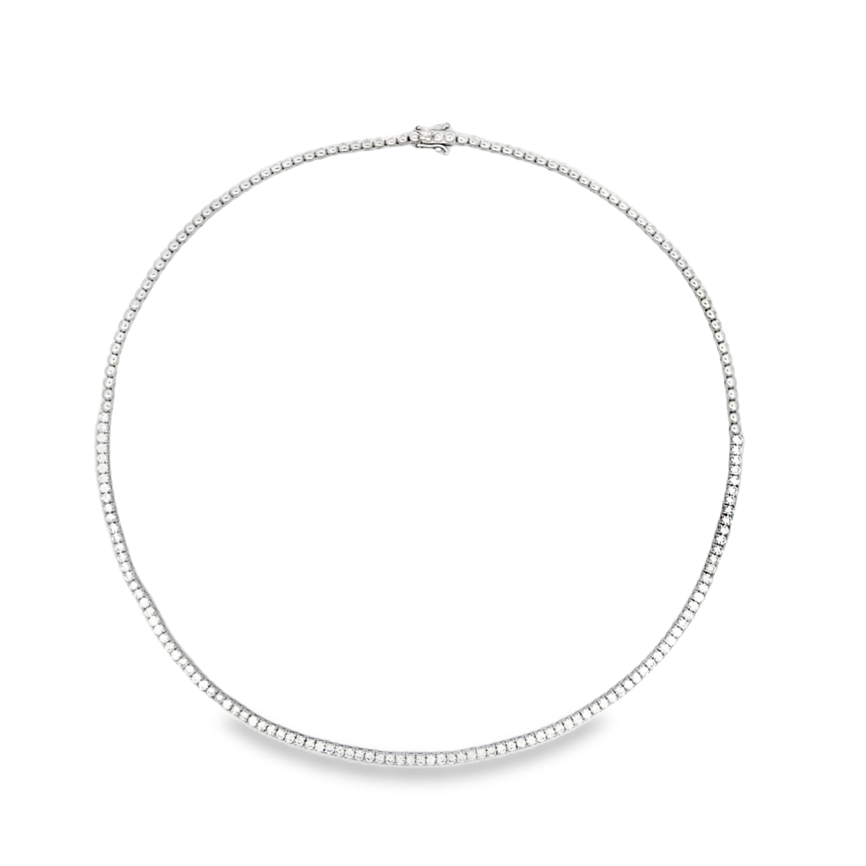 HALF-DIAMOND TENNIS NECKLACE