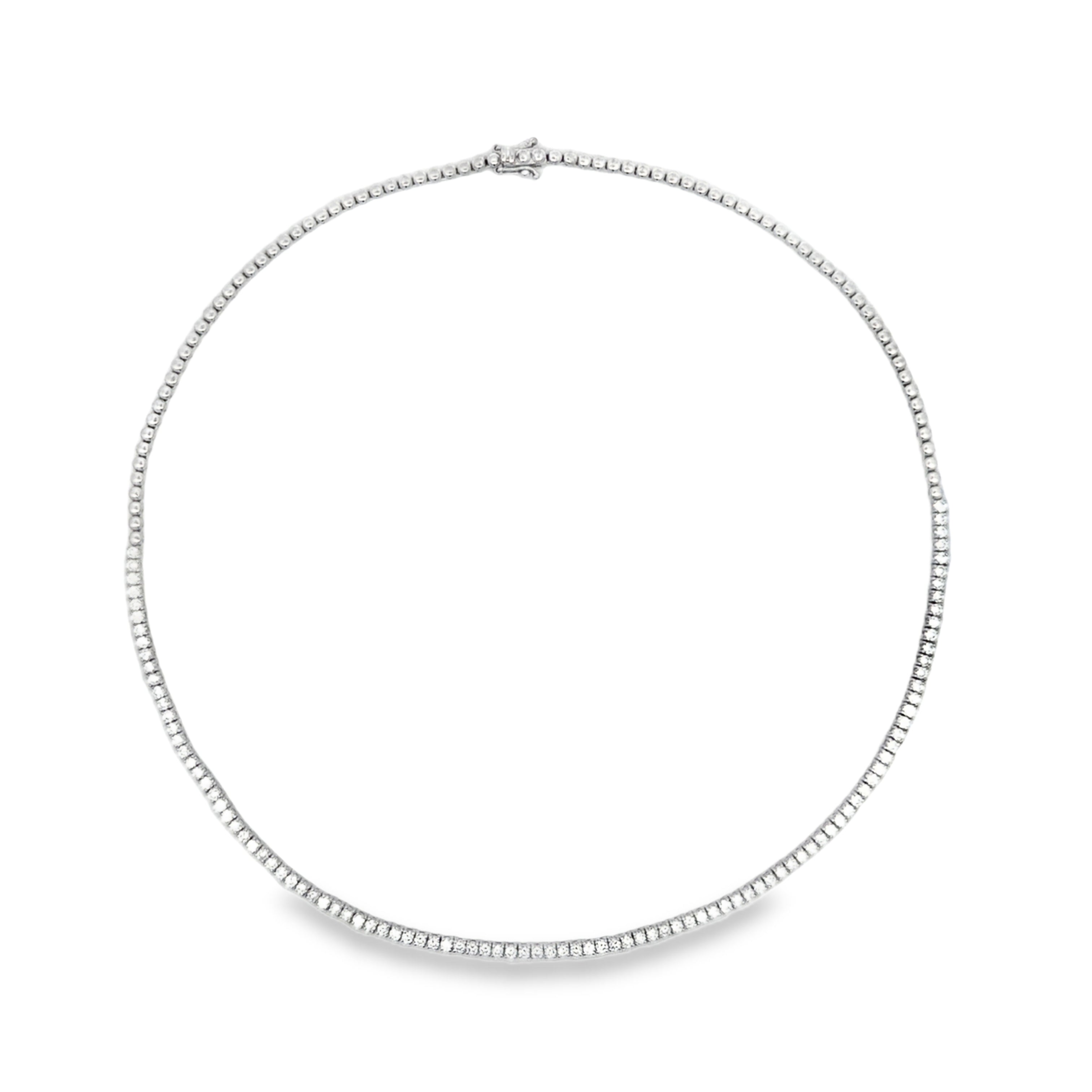 HALF-DIAMOND TENNIS NECKLACE