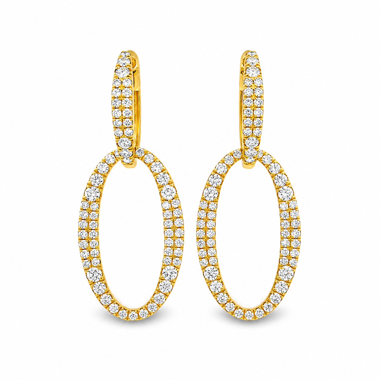 TWO-IN-ONE GOLDEN DIAMOND HOOPS