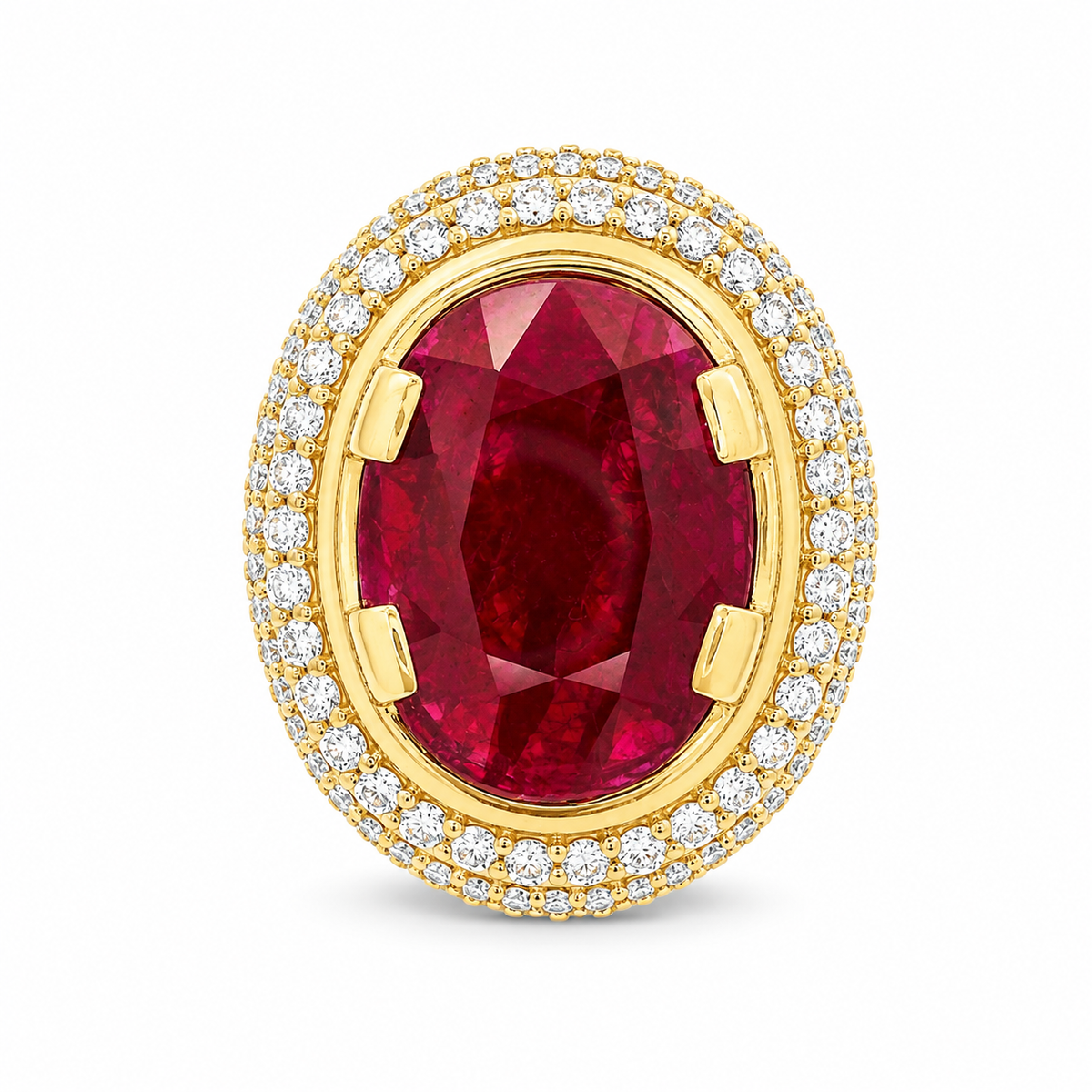 OVAL RUBY STATEMENT RING