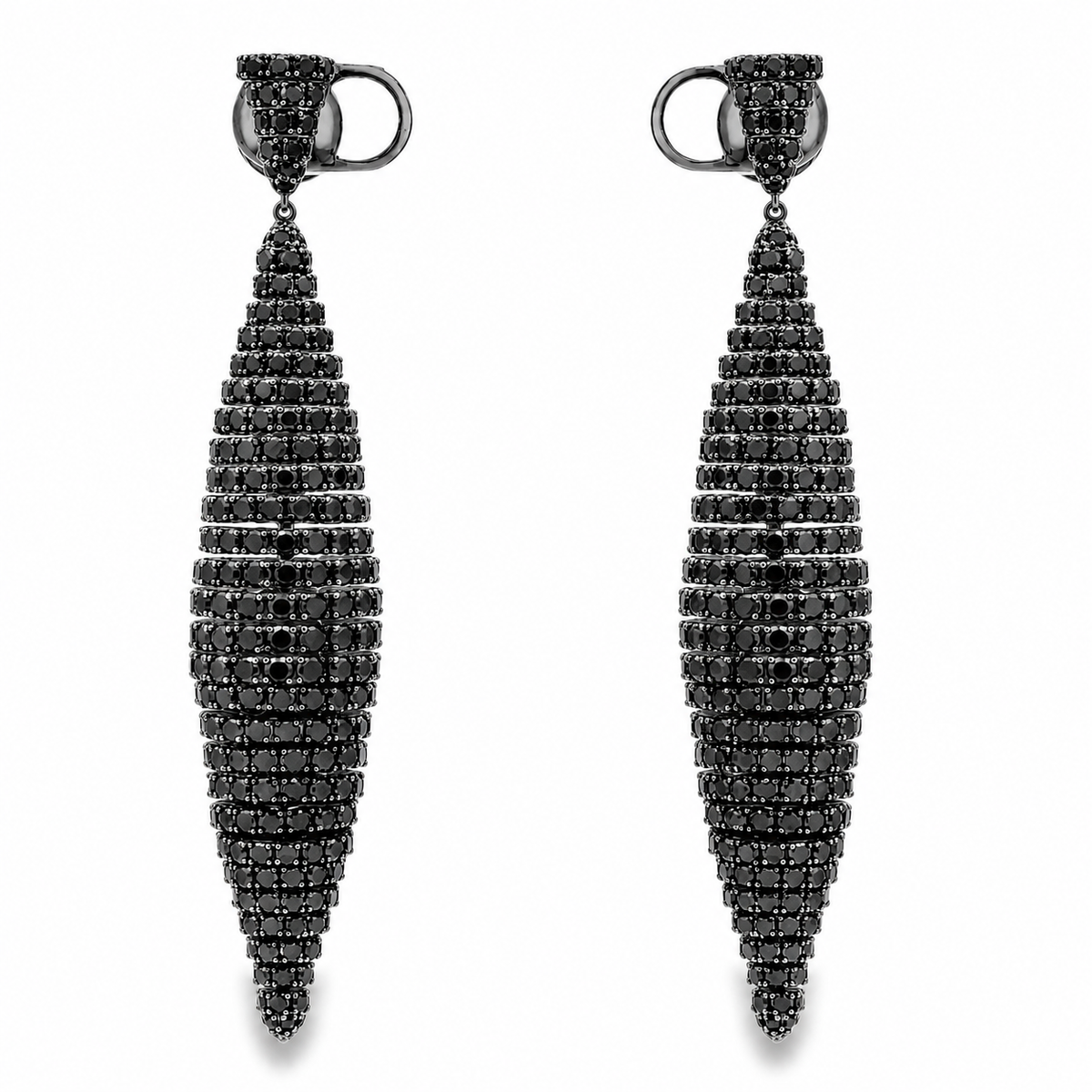 BLACK DIAMOND DANGLE EARRINGS