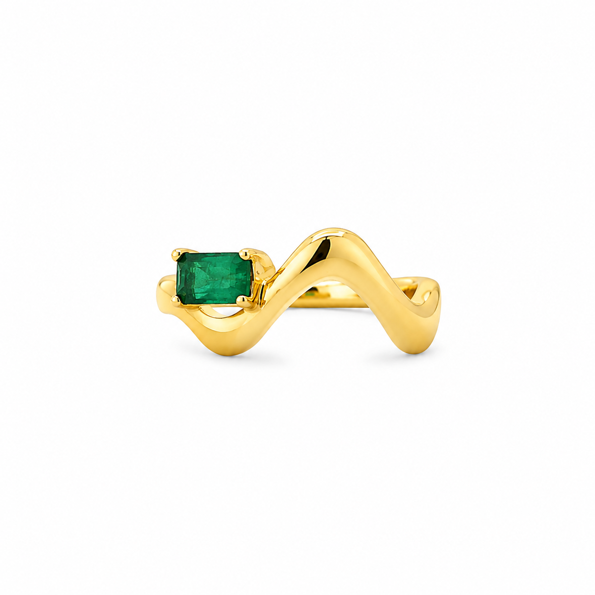 ZIGZAG EMERALD RING