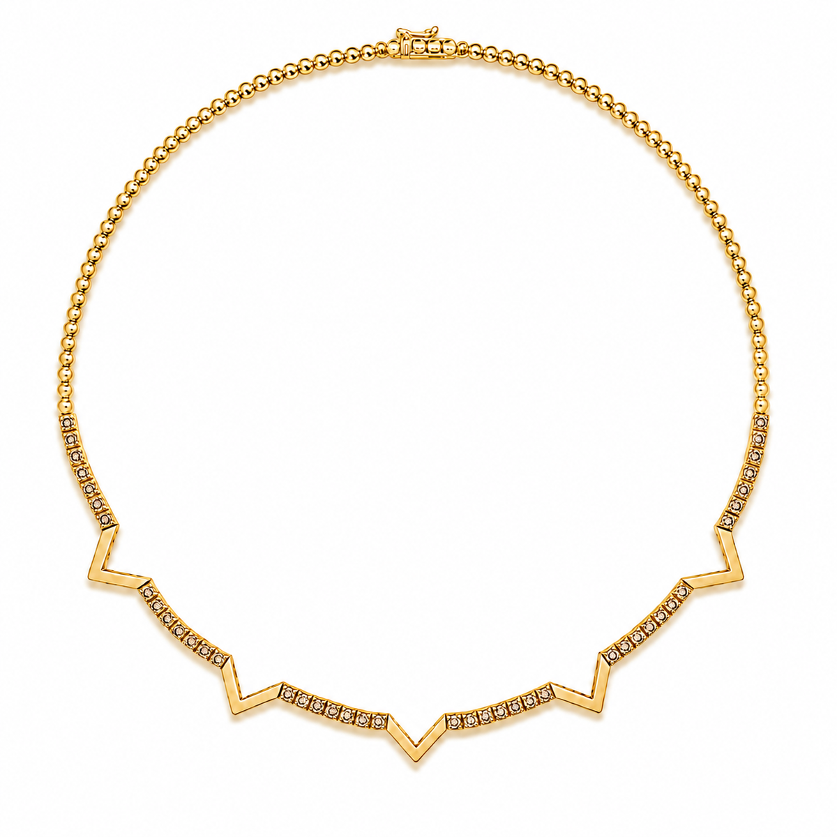 CHAMPAGNE GEOMETRIC NECKLACE