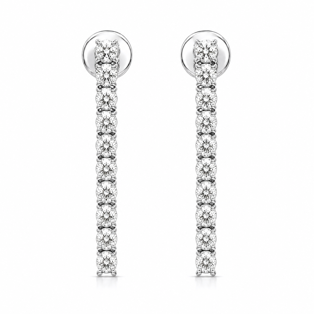 DIAMOND LINE DROP EARRINGS