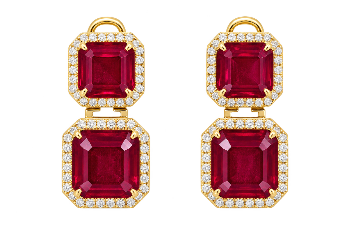 RUBY DANGLE EARRINGS