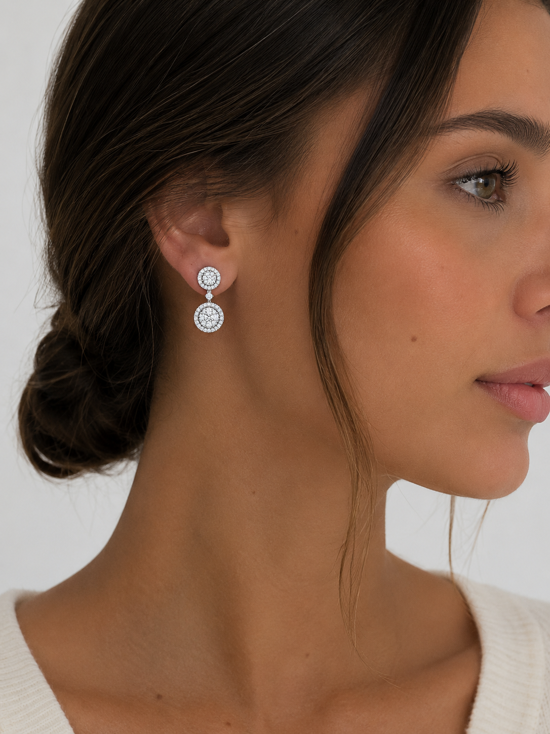 ROUNDED DIAMOND DANGLES