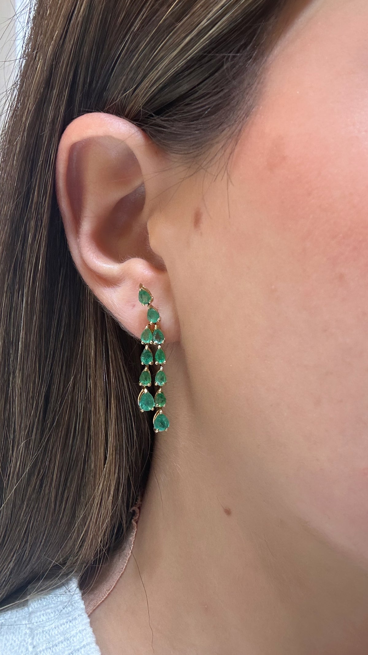 EMERALD DANGLE EARRINGS