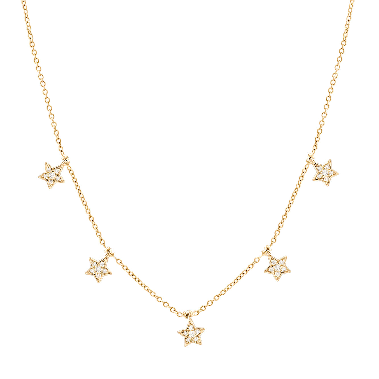 STAR CHARMS CHAIN NECKLACE