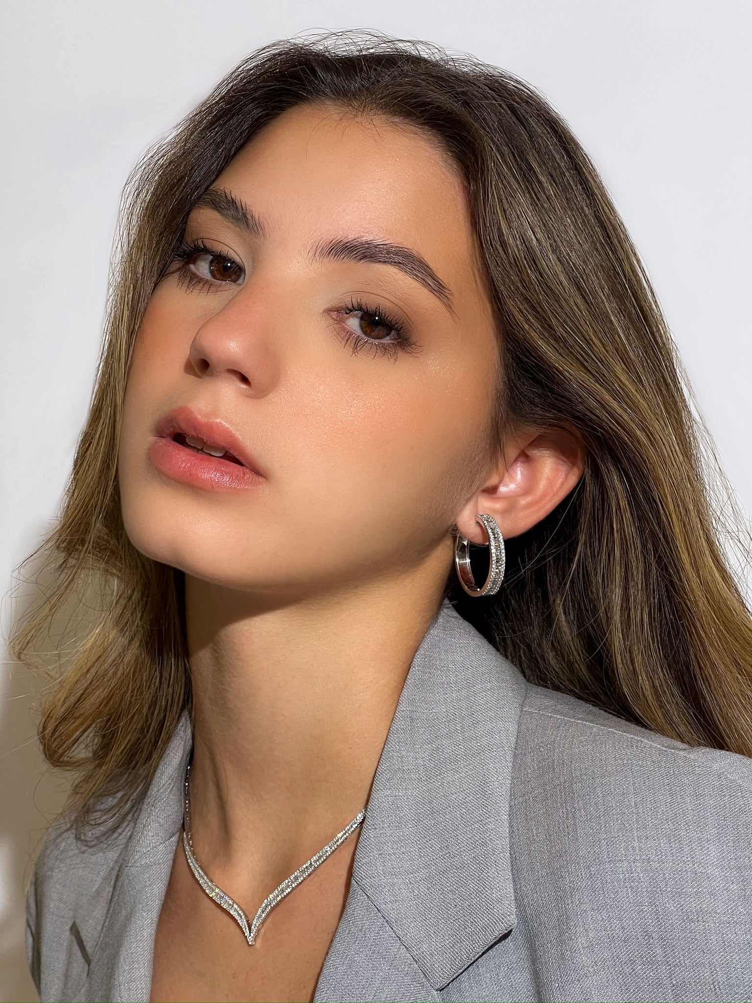 LUMINOS BAGUETTE ORBIT HOOPS