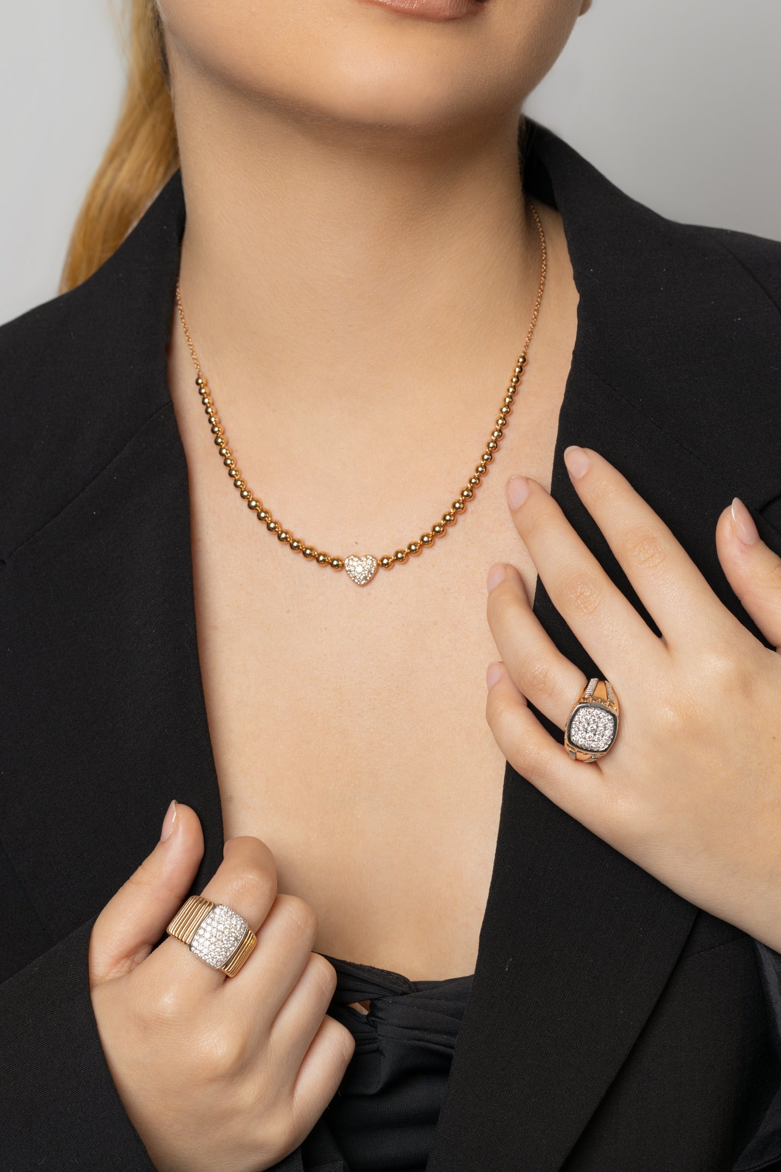 HEART SPARK DIAMOND CHOKER