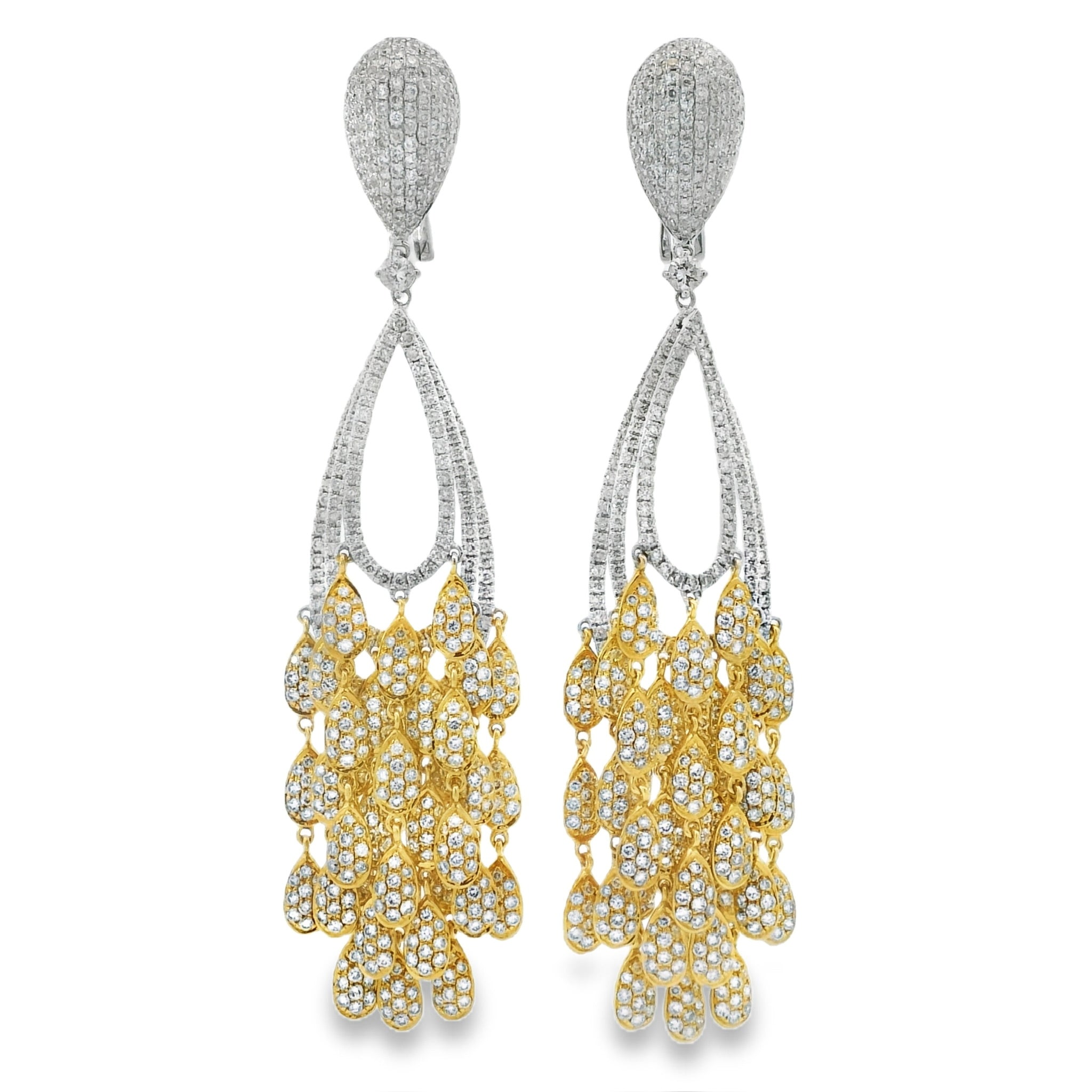 SUNSHINE RADIANCE DIAMOND DANGLE EARRINGS