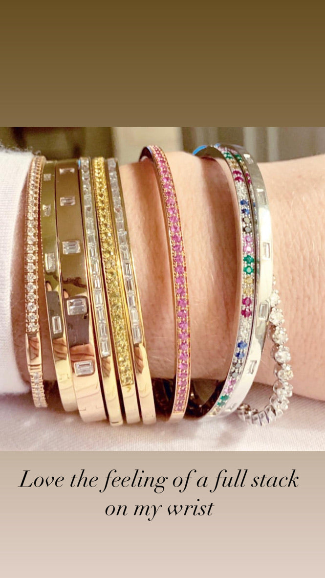 LINE BANGLE MULTICOLOR SAPPHIRES