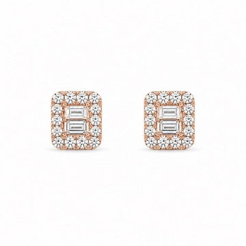 MINI BAGUETTE DIAMOND STUDS