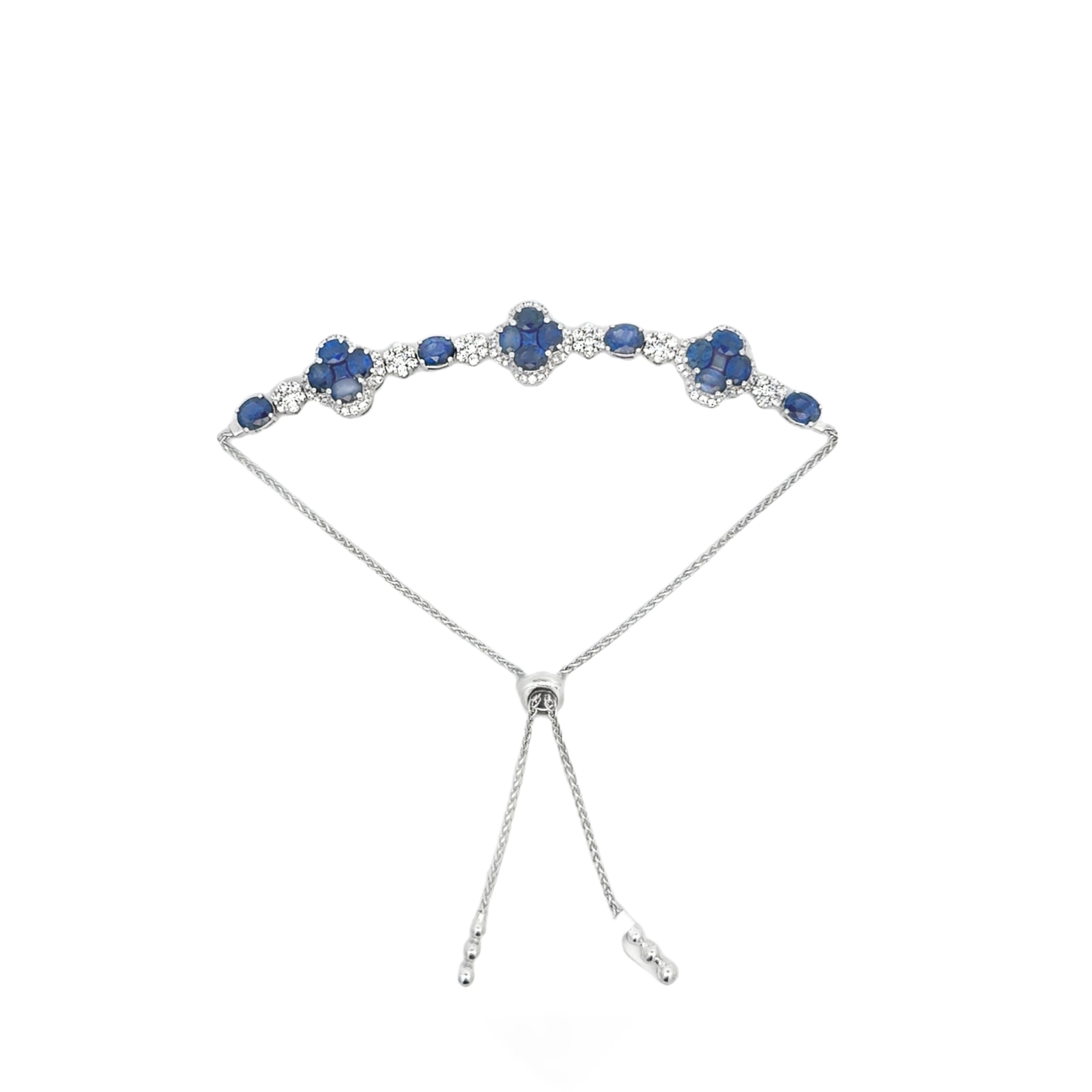 ADJUSTABLE SAPPHIRE BLOOM BRACELET