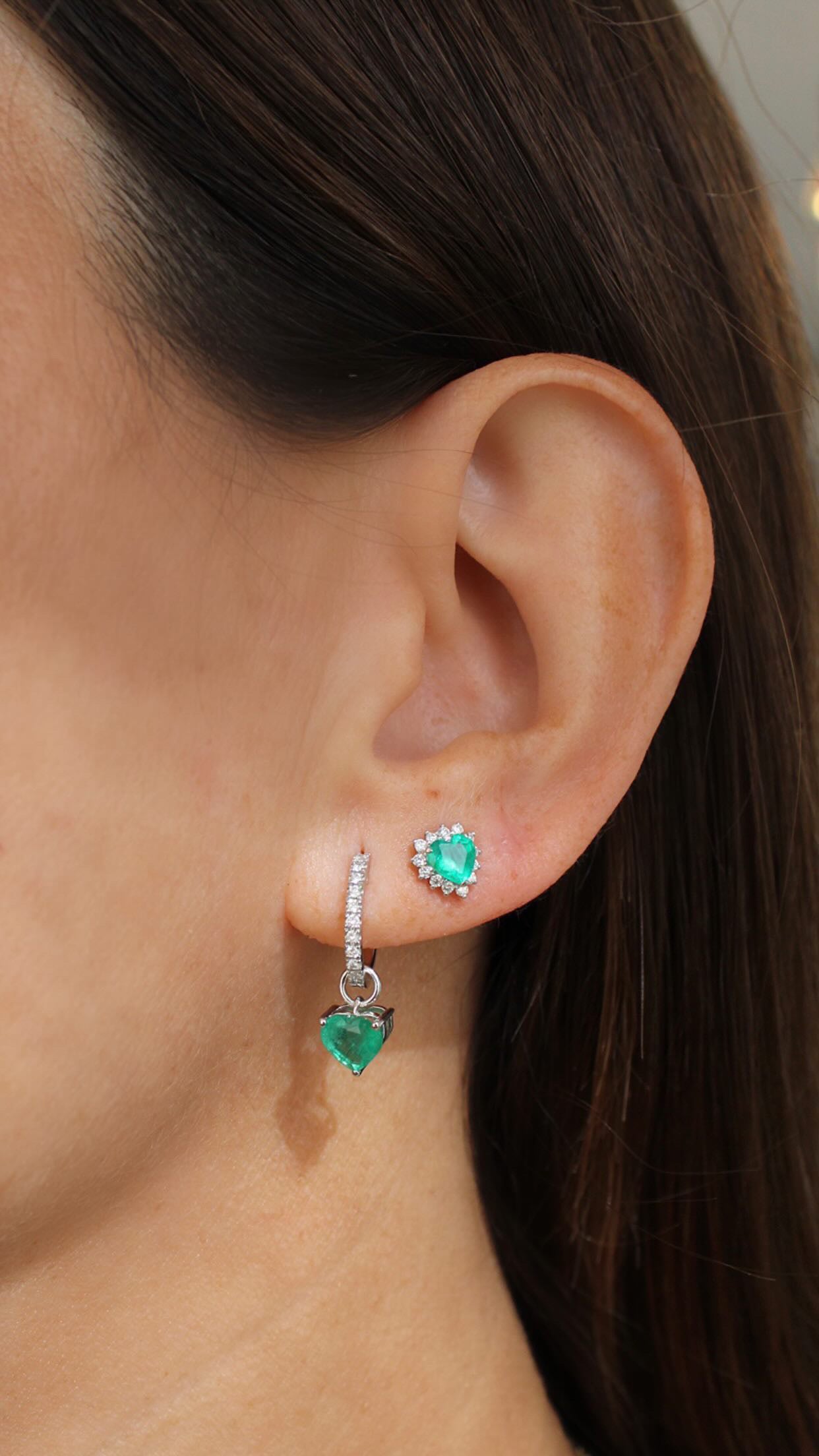 EMERALD HEART DANGLE