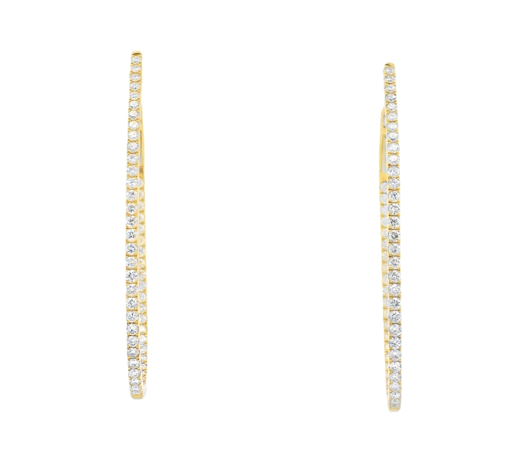 YELLOW GOLD DIAMOND ETERNITY HOOPS