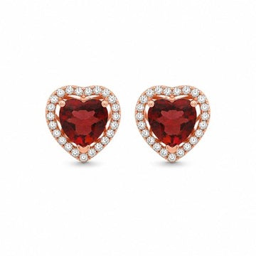 TOURMALINE HEART EARRINGS