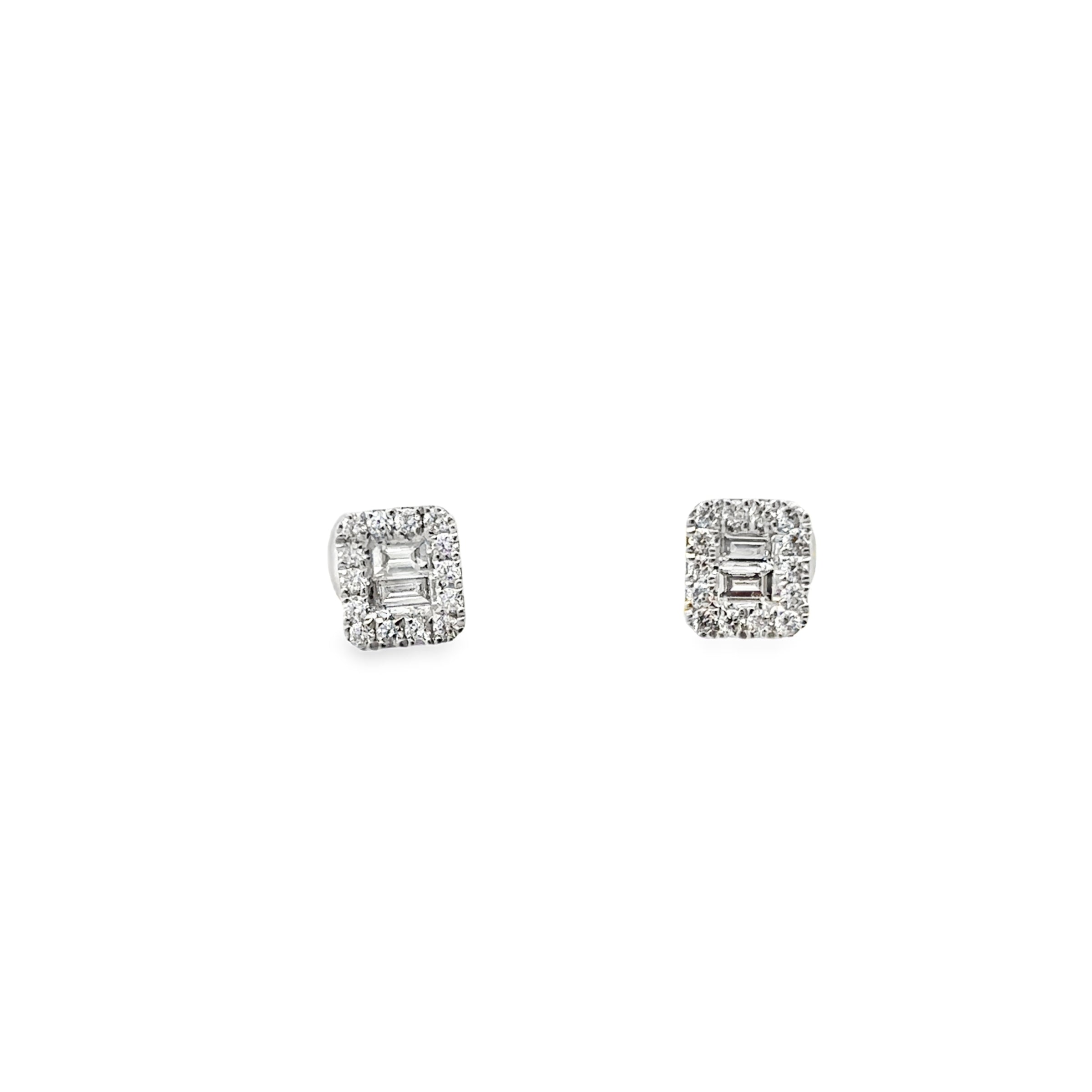 BAGUETTE DIAMOND STUDS