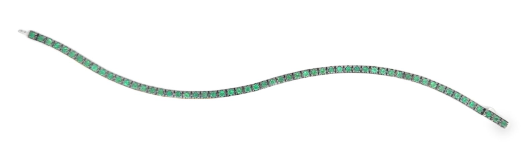 BLACK GOLD AND EMERALD BRACELET