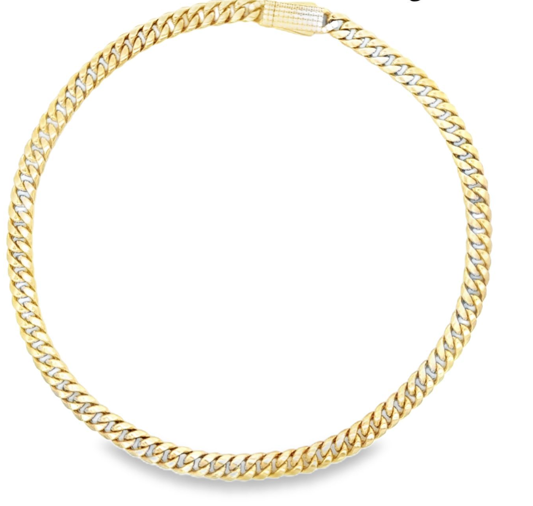 CHAIN NECKLACE WITH DIAMONDS