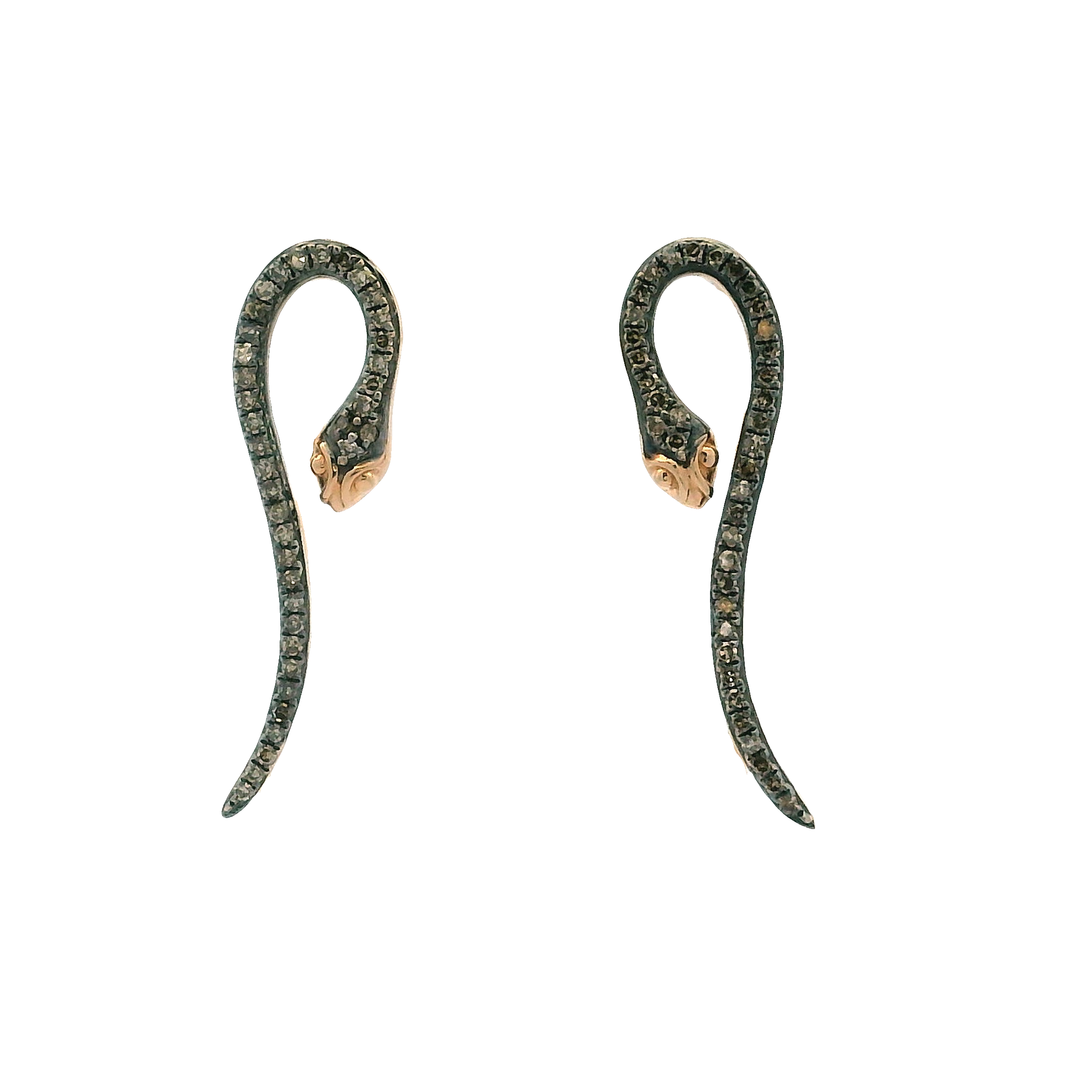 CHAMPAGNE SNAKE EARRINGS