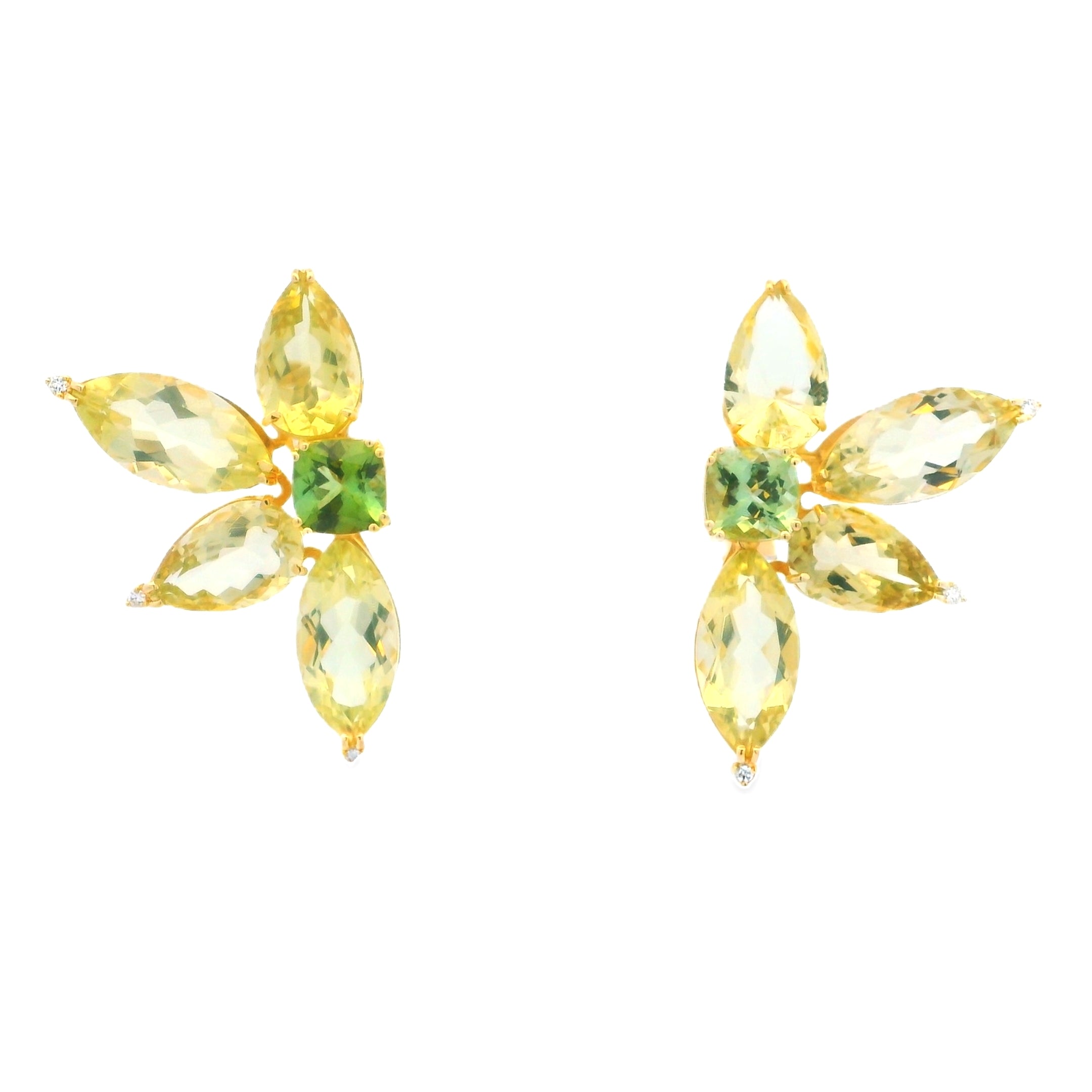 CITRINE FLOWER EARRINGS