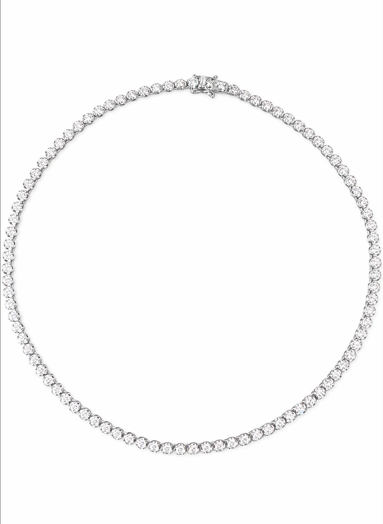 CLASSIC ROUNDED DIAMOND TENNIS NECKLACE