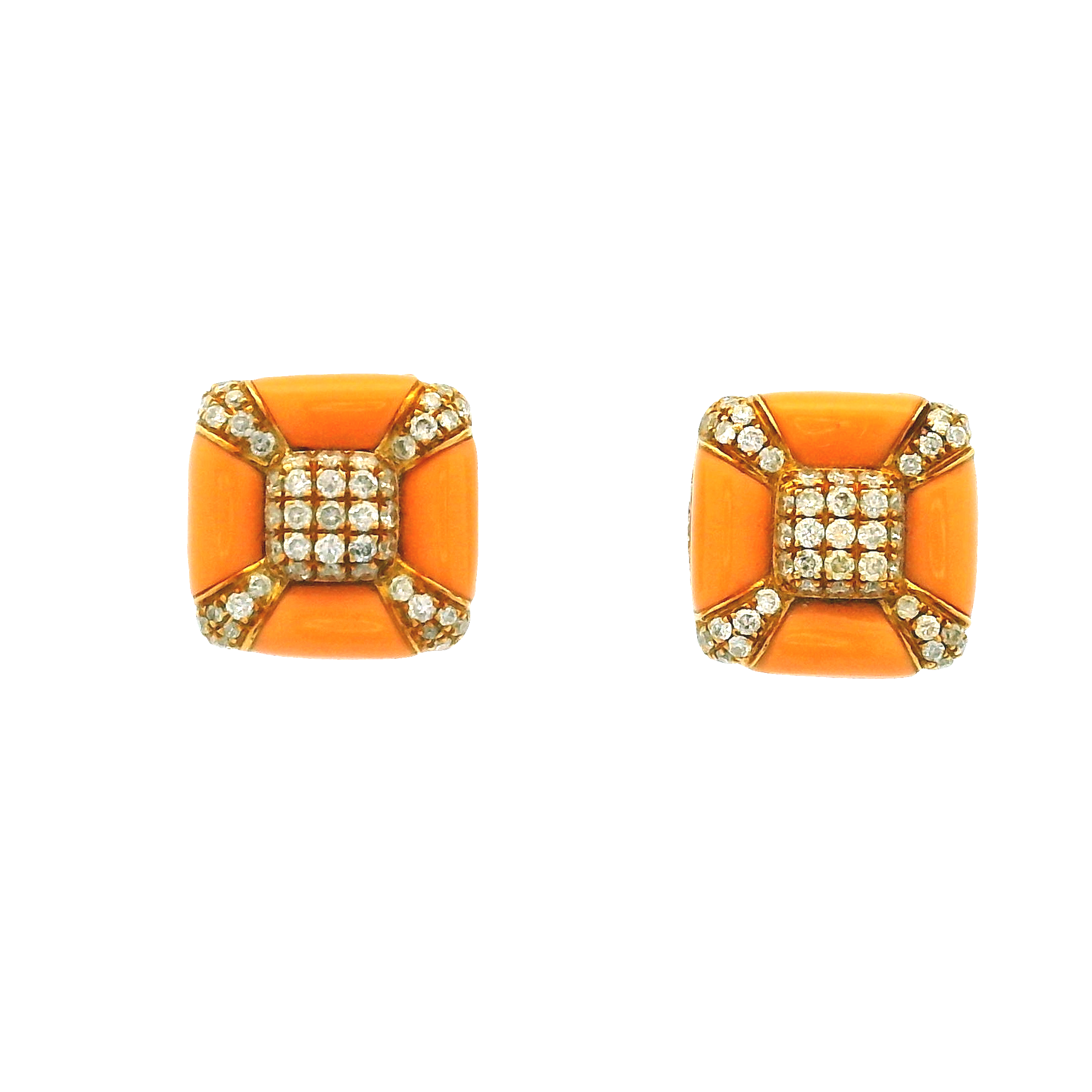 CORAL SQUARED STUDS