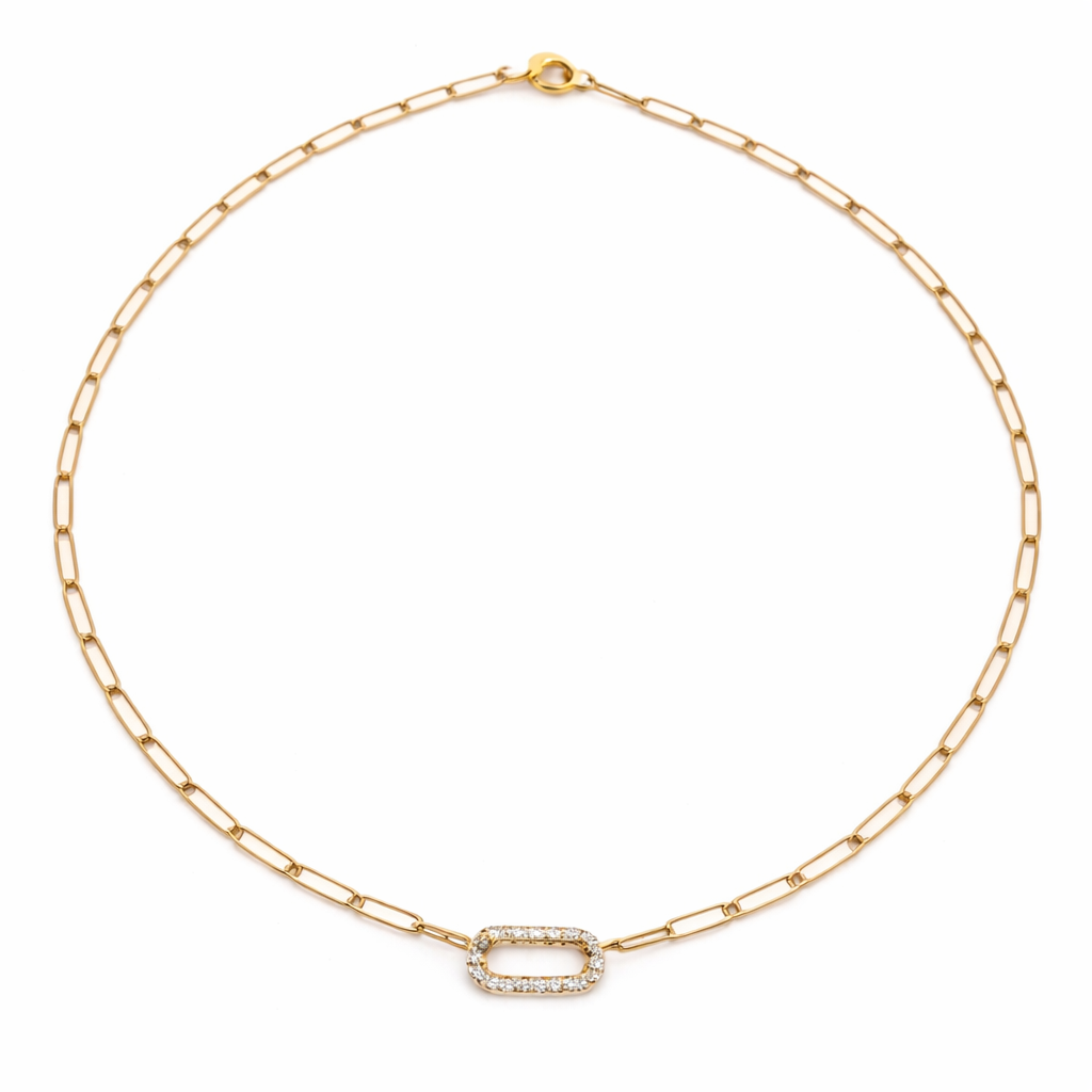 DIAMOND SINGLE CHAIN ADJUSTABLE NECKLACE